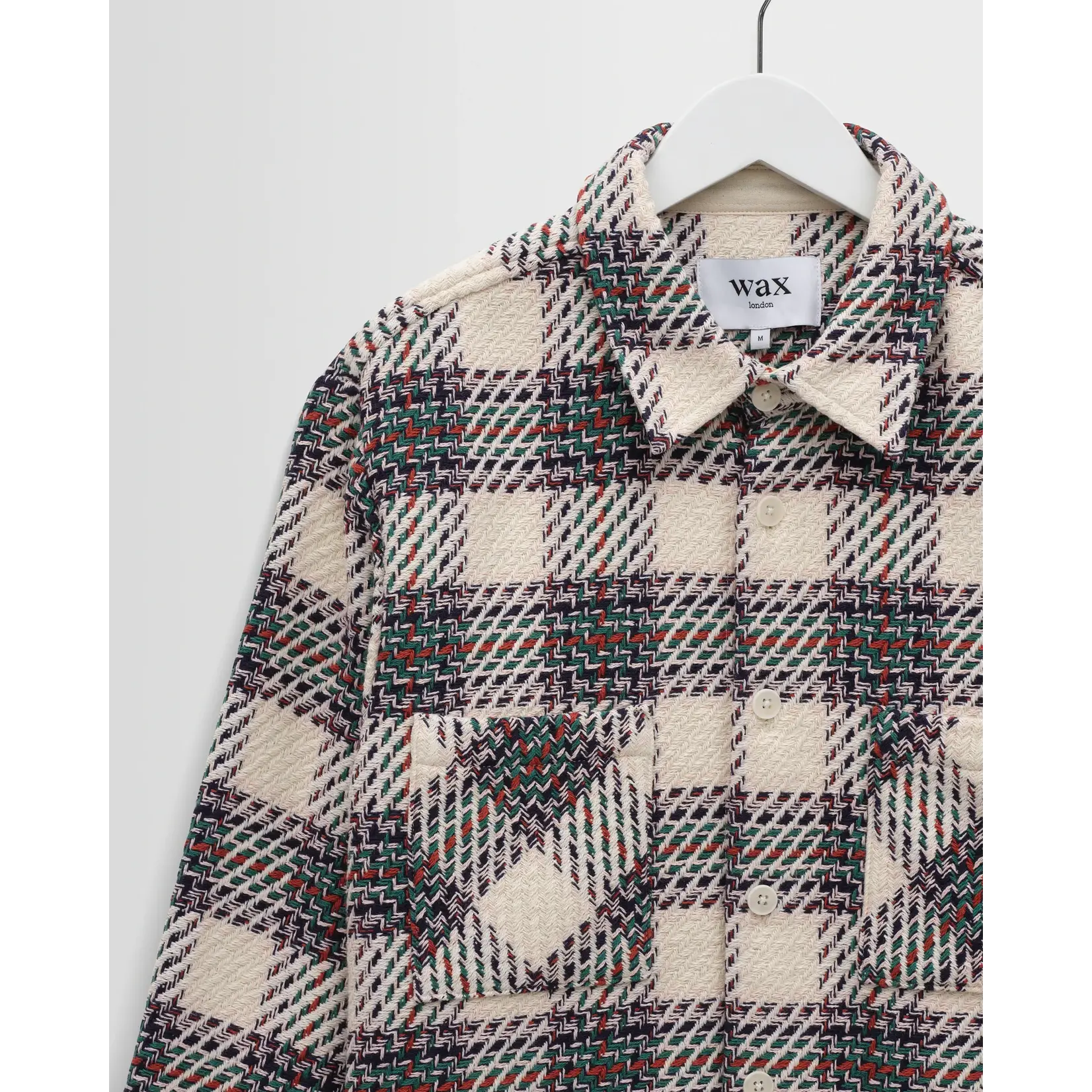 Wax London Wax London Whiting Overshirt Hutton Check Ecru / Green