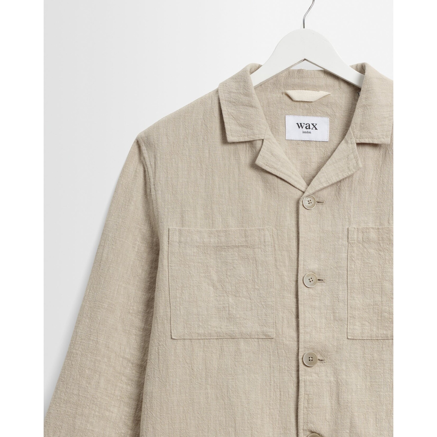 Wax London Wax London Aldred Overshirt Cotton Linen Naturel