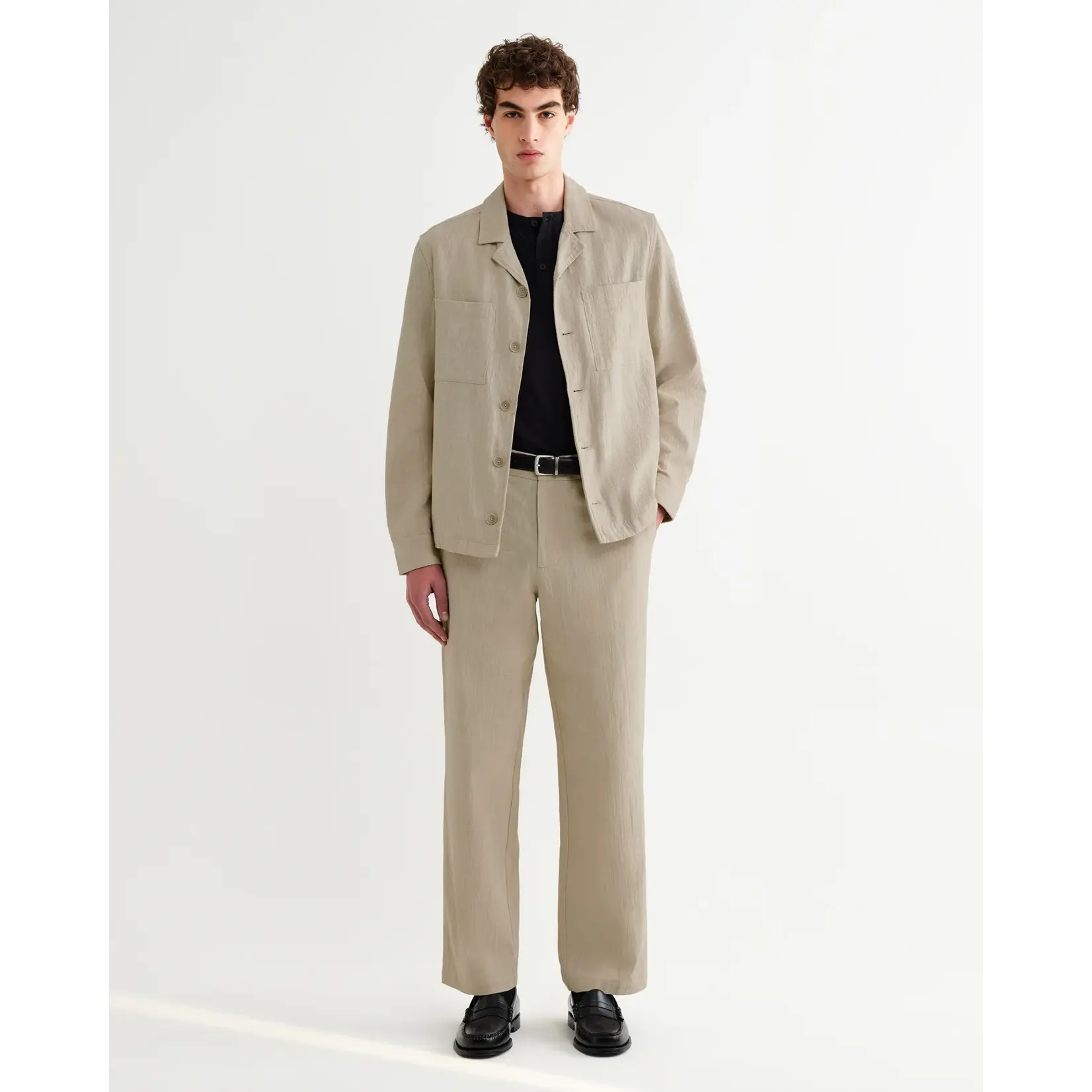 Wax London Wax London Aldred Overshirt Cotton Linen Naturel