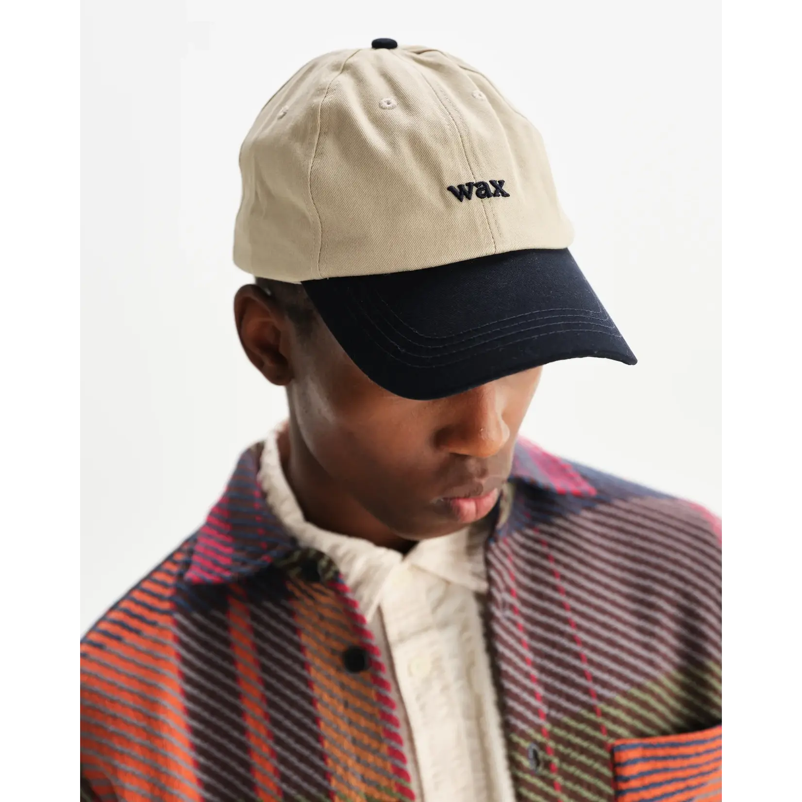 Wax London Wax London Spencer Sports Cap Cotton Twill Stone/Navy