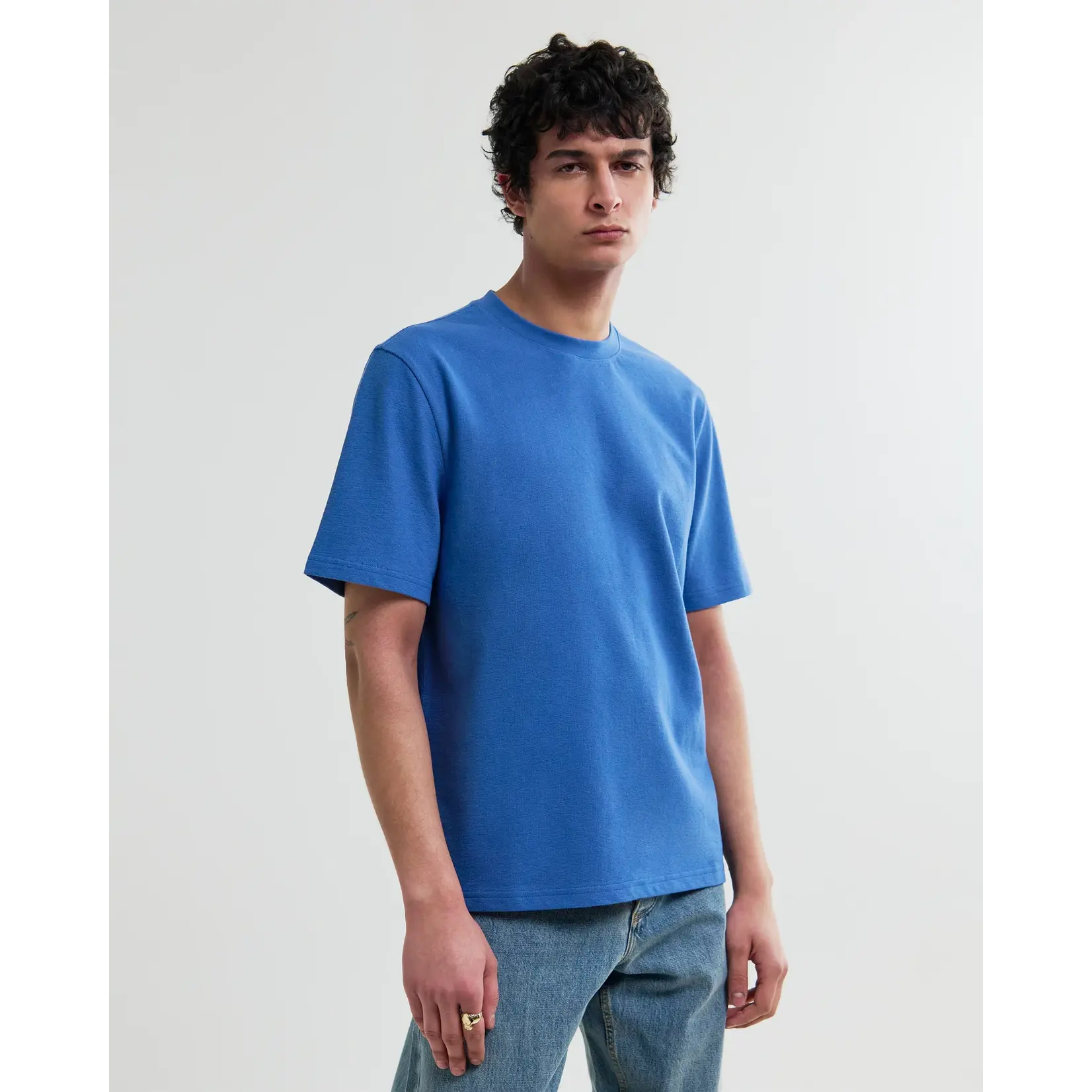 Wax London Wax London Dean SS Tee Jolt French Blue