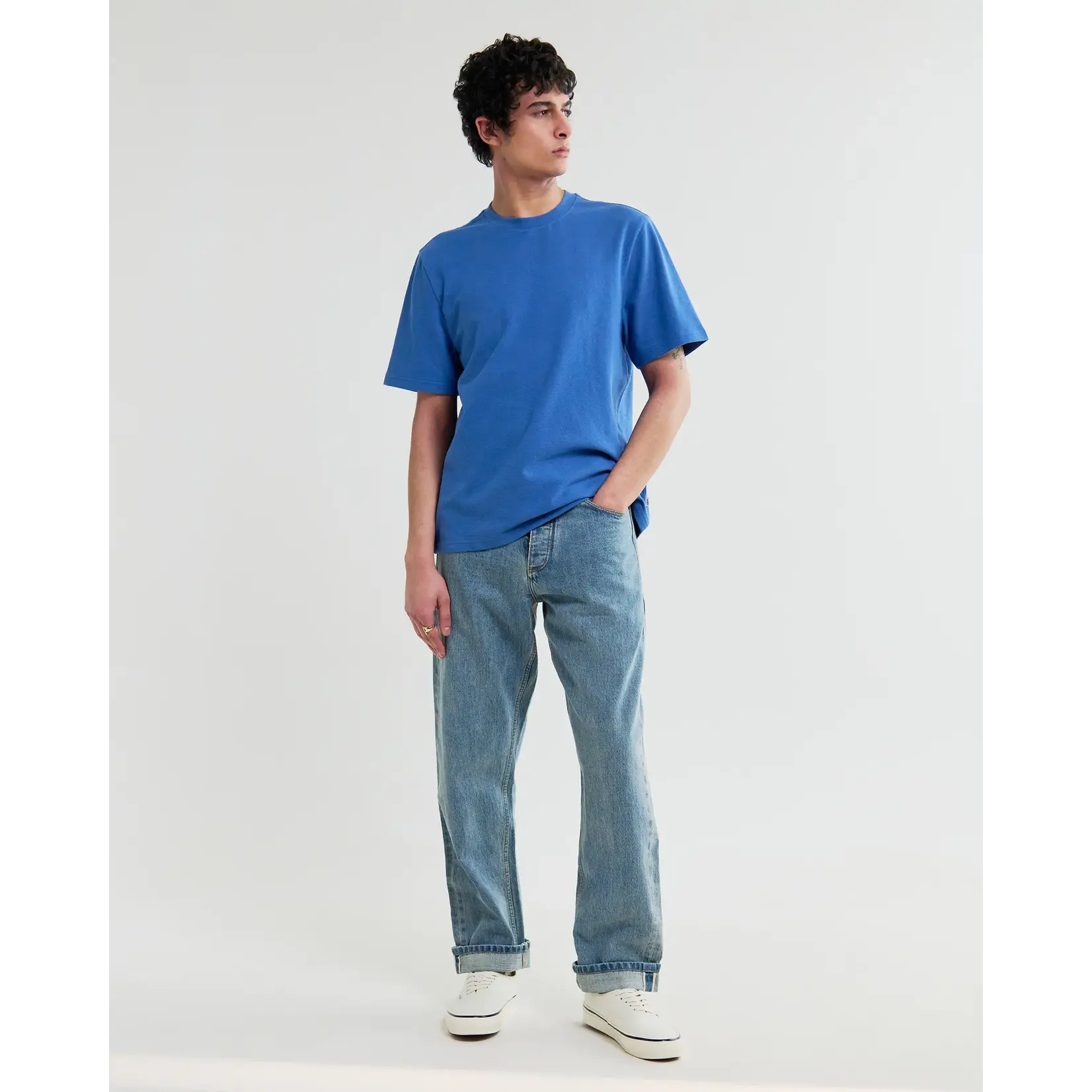 Wax London Wax London Dean SS Tee Jolt French Blue