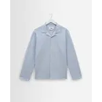 Wax London Wax London Corey LS Shirt Seersucker Stripe Blue/Ecru