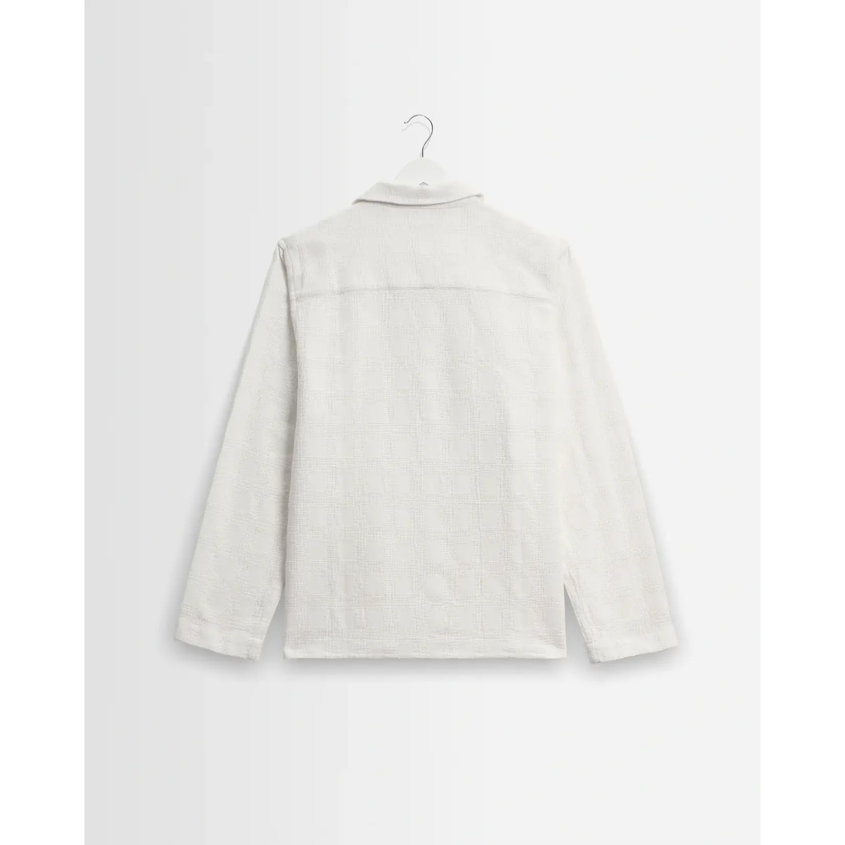 Wax London Wax London Corey LS Shirt Cotton Dobby Check Off White
