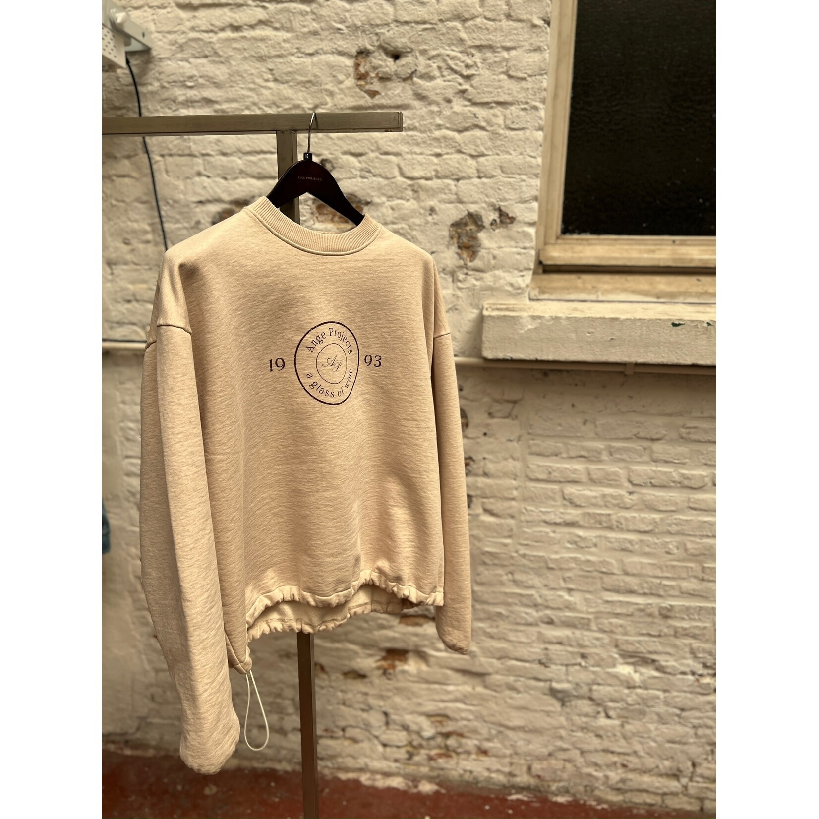 Ange Projects Ange Projects Gow Shield Adjustable Crewneck Oatmeal Melange