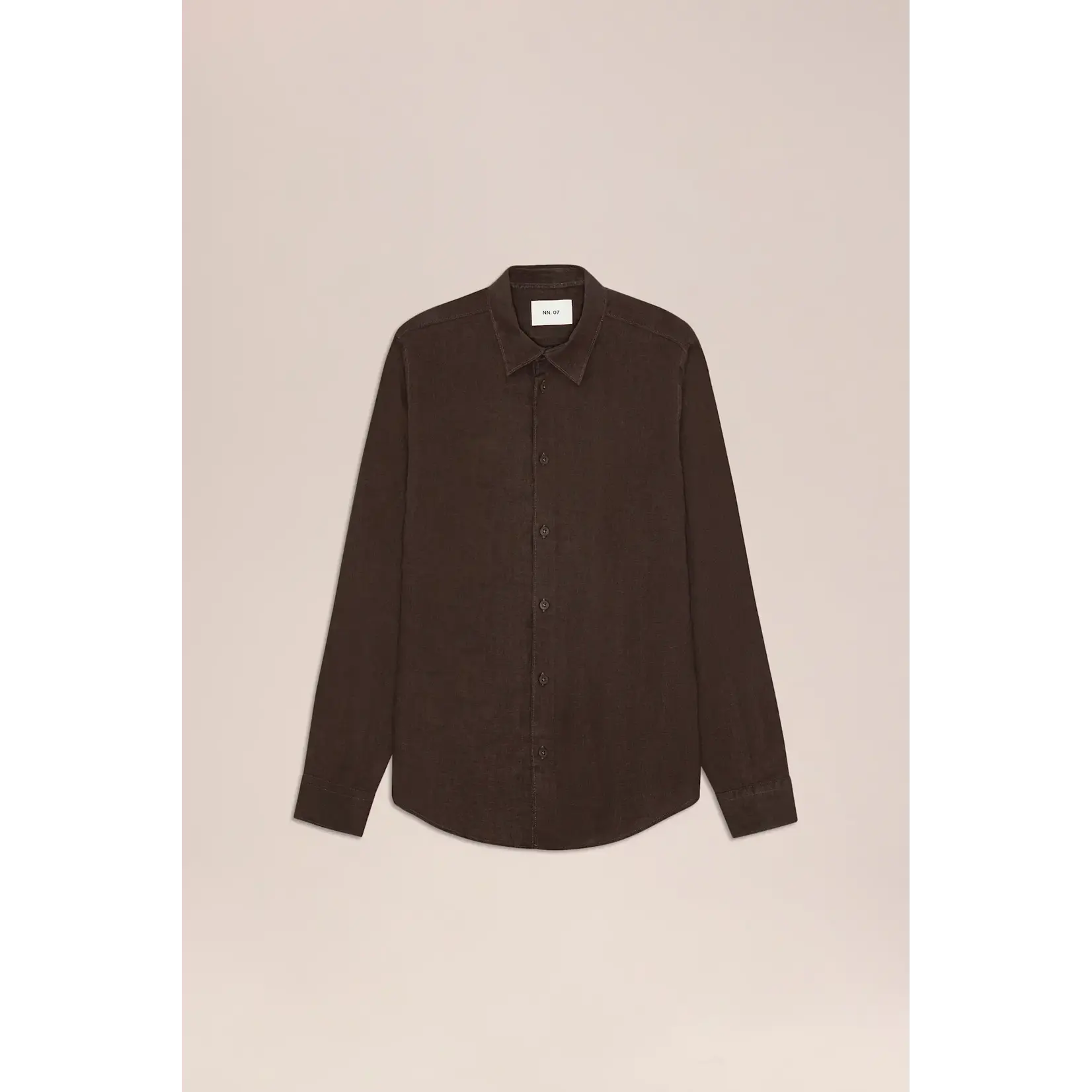NN07 NN07 Enzo linen shirt 5708 Deep truffle