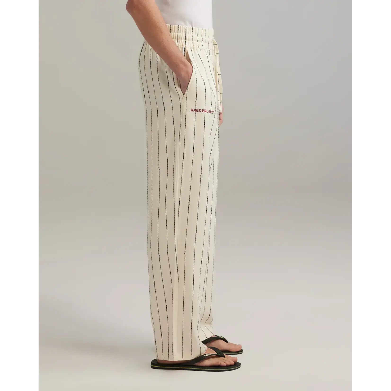 Ange Projects Ange Projects Striped Linen Trousers Ecru