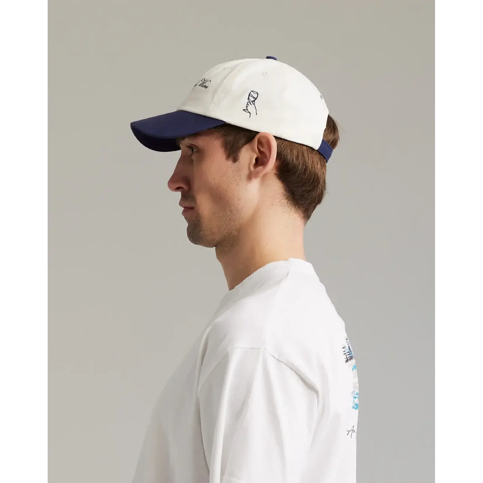 Ange Projects Ange Projects Glass of wine cap Ecru/Navy Blue