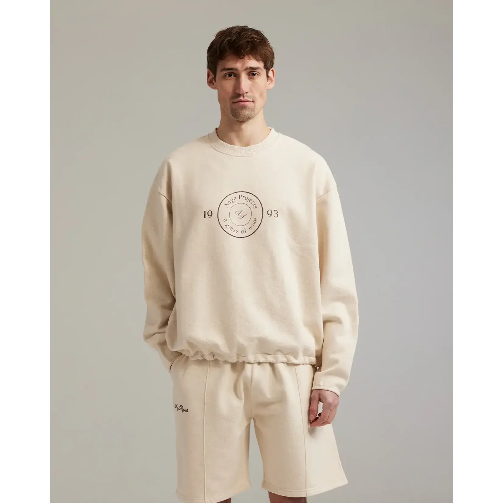 Ange Projects Ange Projects Gow Shield Adjustable Crewneck Oatmeal Melange