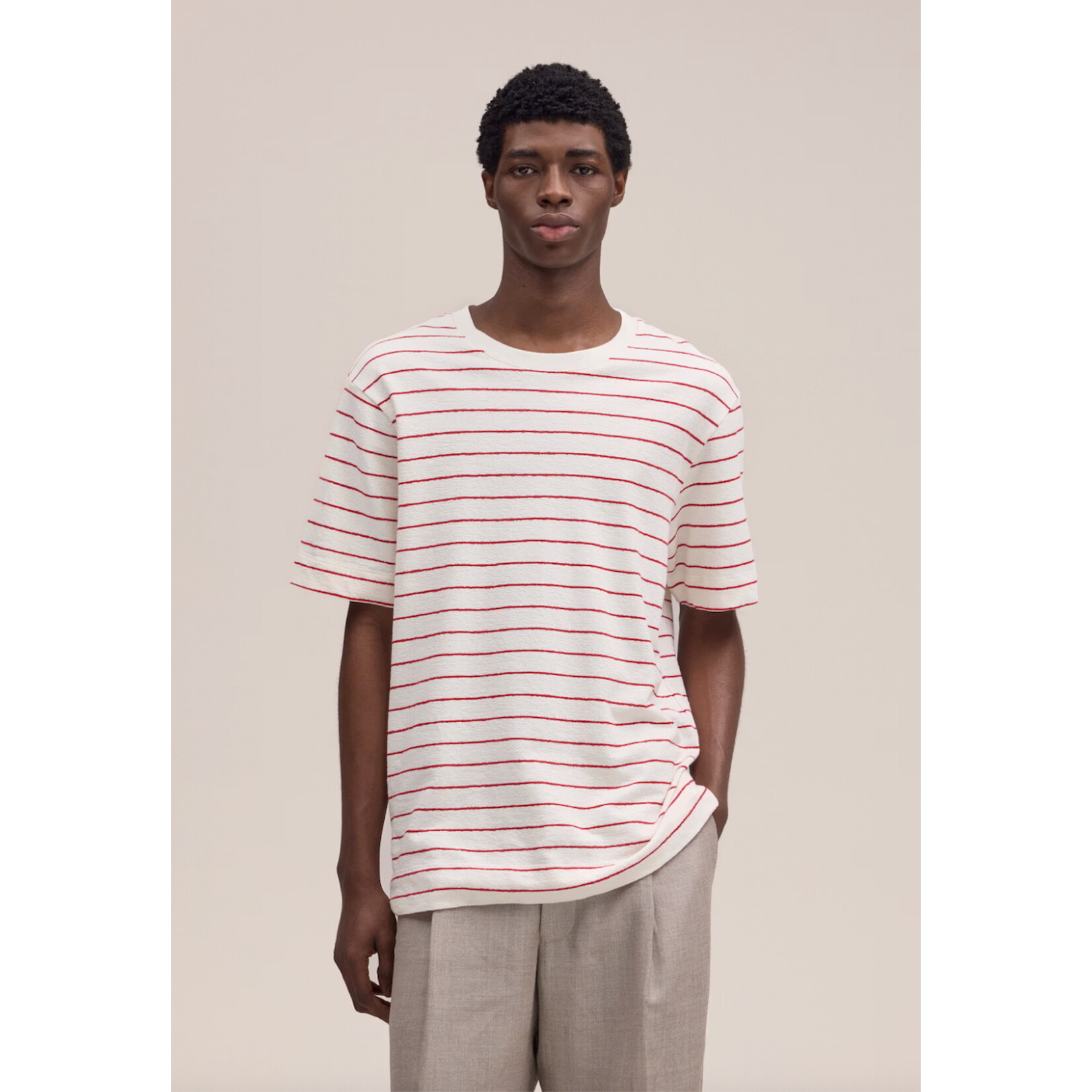 NN07 NN07 Pedro SS 30034 stripe chili glow