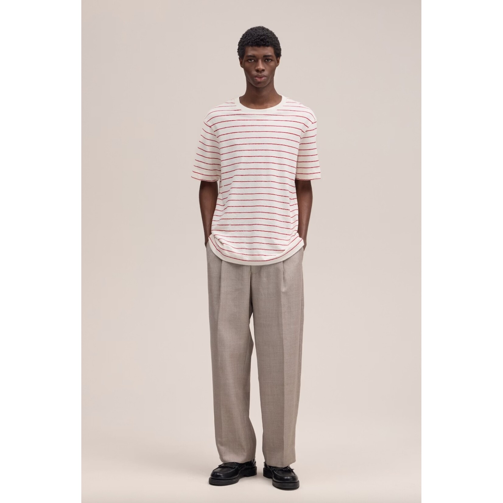 NN07 NN07 Pedro SS 30034 stripe chili glow