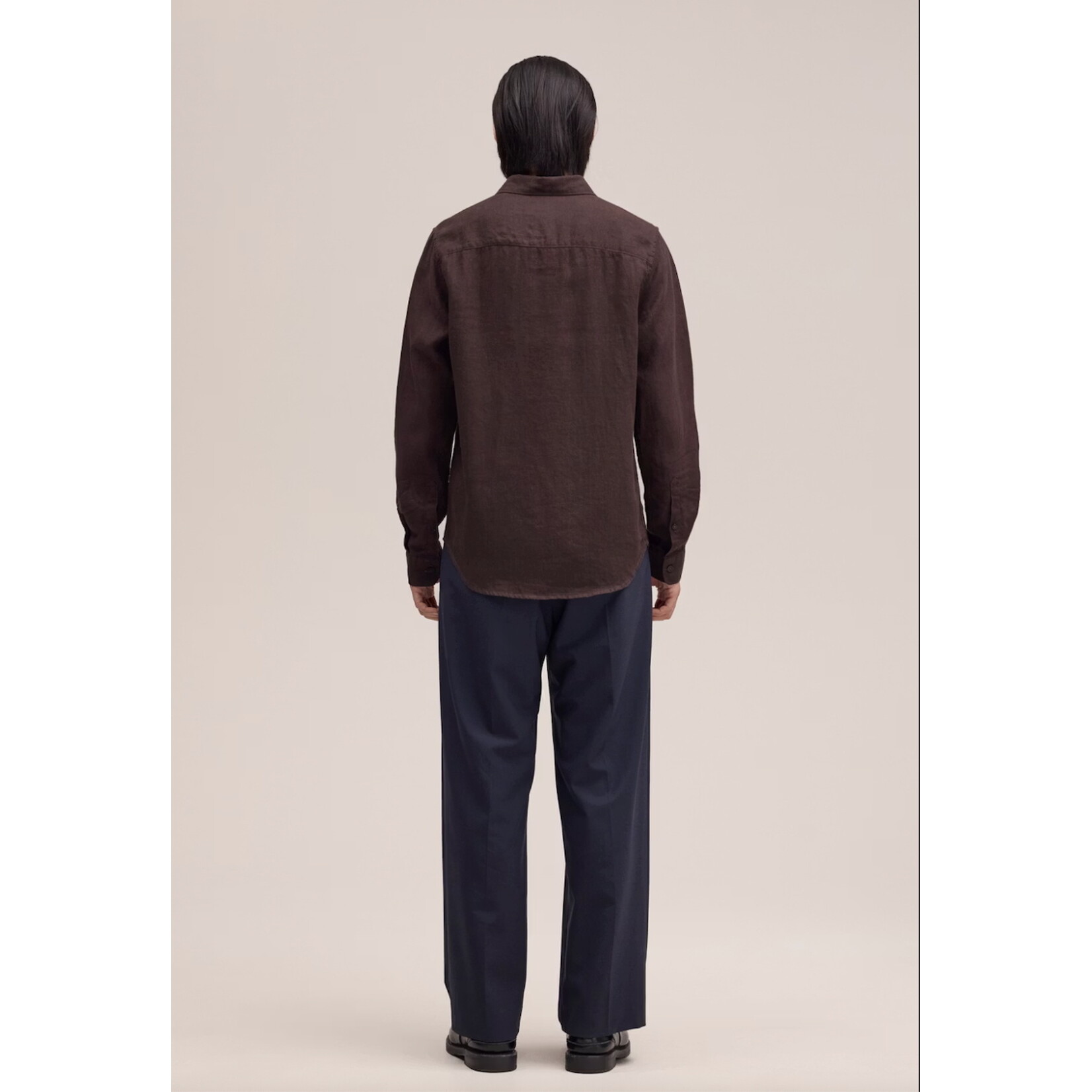 NN07 NN07 Enzo linen shirt 5708 Deep truffle