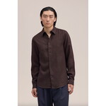 NN07 NN07 Enzo linen shirt 5708 Deep truffle