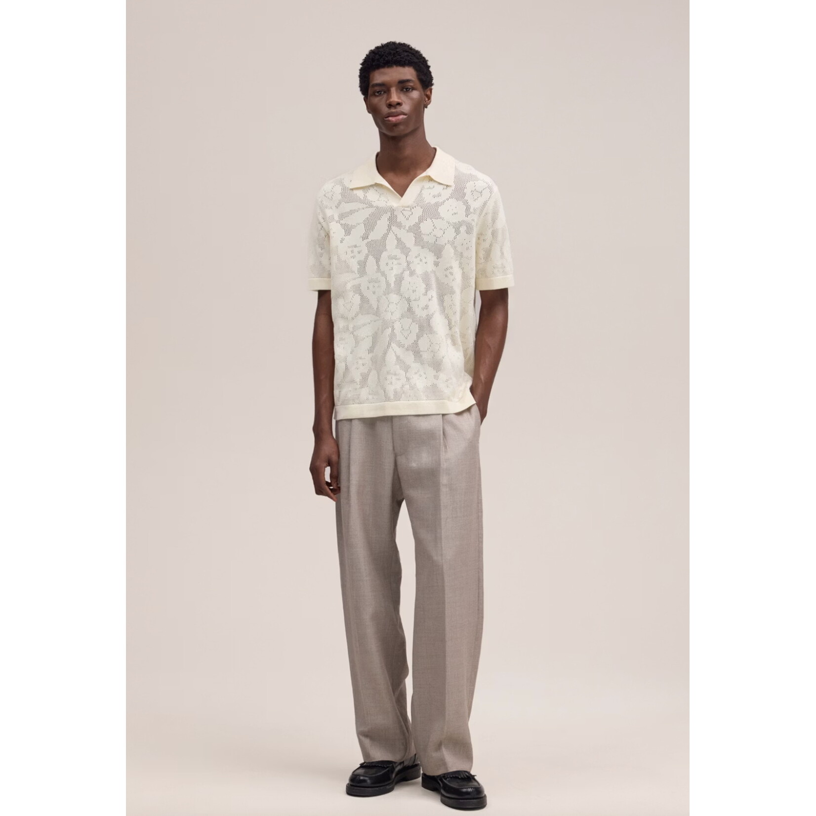 NN07 NN07 Ryan Flower polo knit 60019 ivory