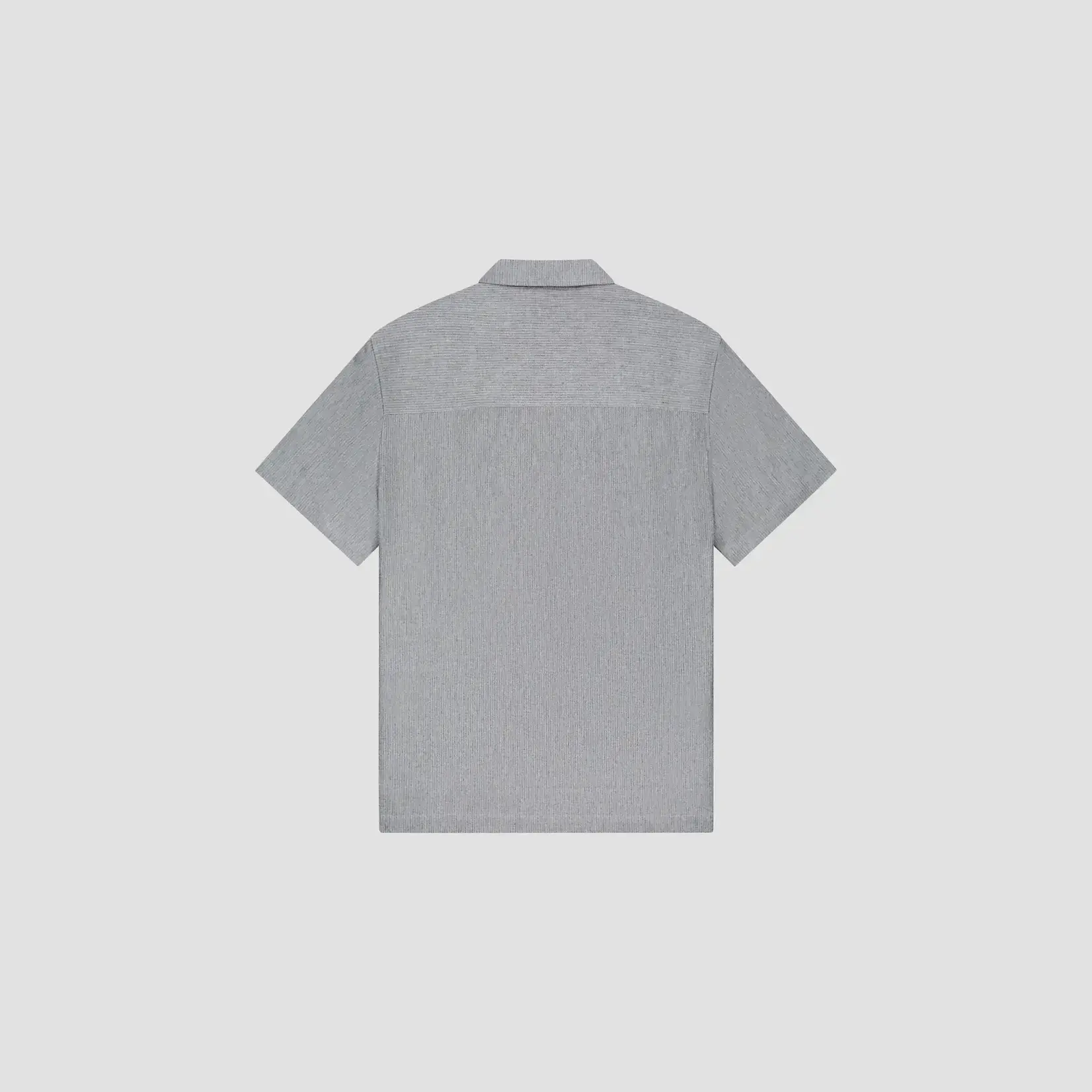 Olaf Hussein Olaf Seersucker Camp Shirt Heather Grey