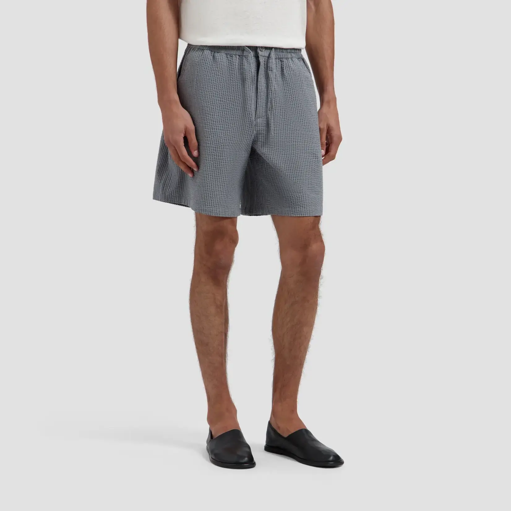 Olaf Hussein Olaf Seersucker Shorts Heather Grey