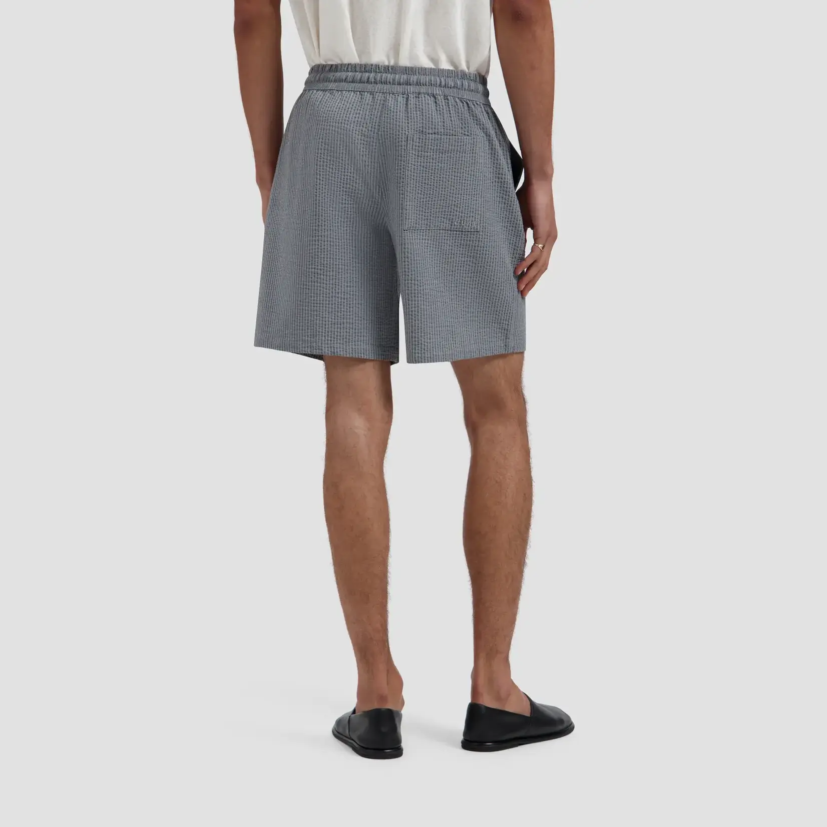 Olaf Hussein Olaf Seersucker Shorts Heather Grey