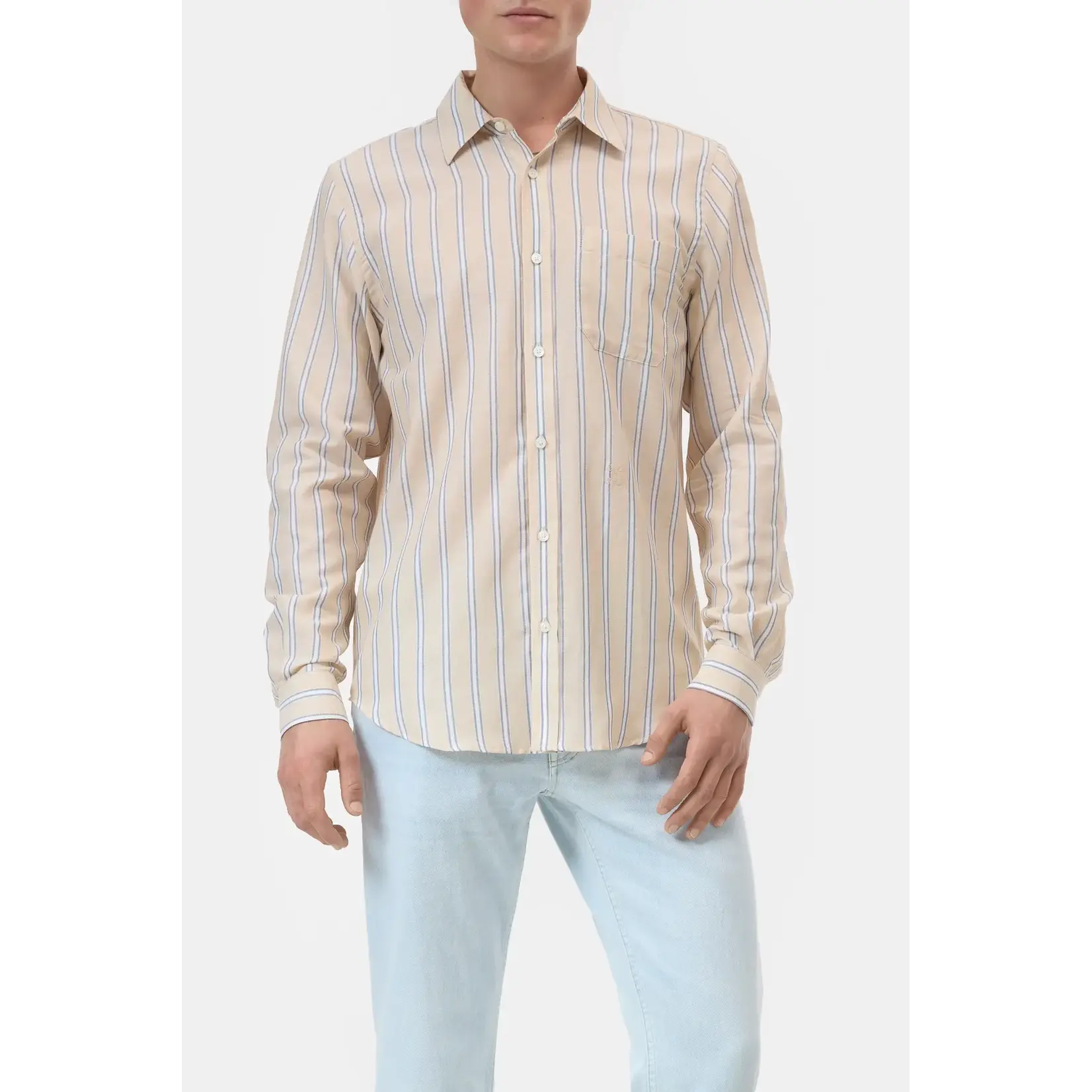 Closed Closed basic striped shirt light amber
