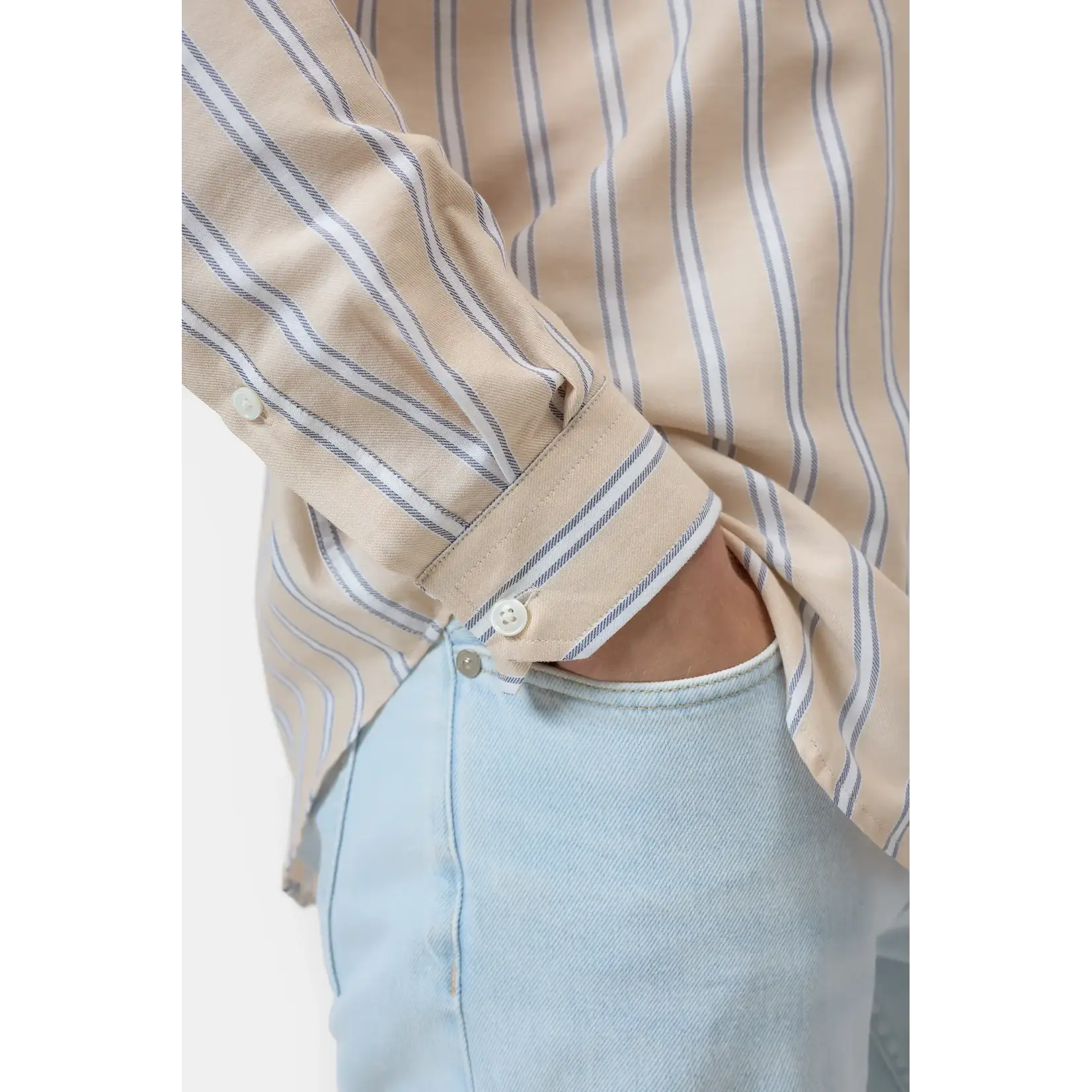 Closed Closed basic striped shirt light amber