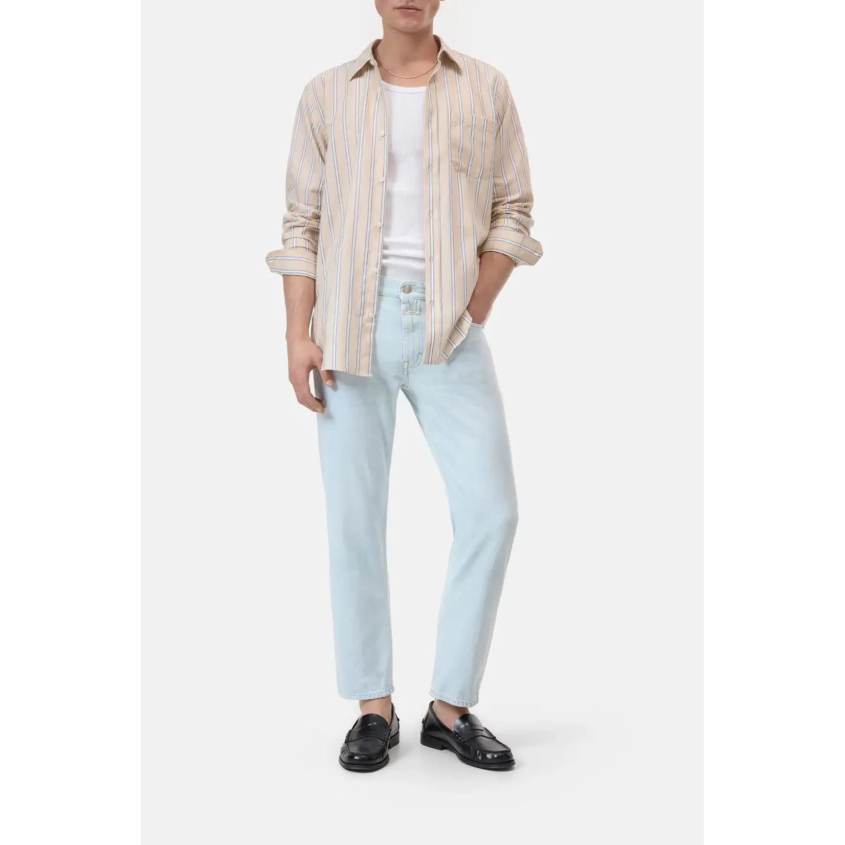 Closed Closed basic striped shirt light amber