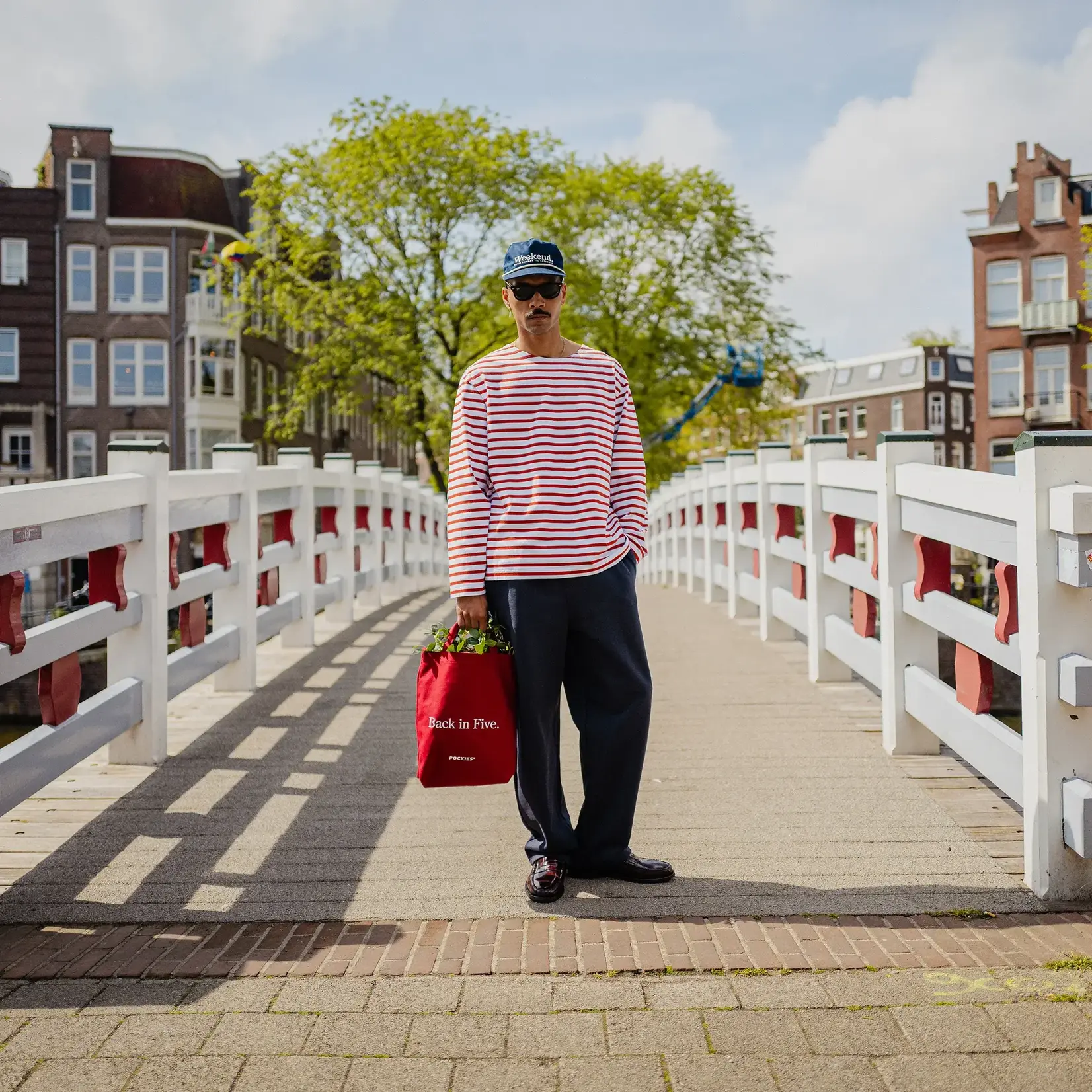Pockies Underwear Pockies Oversized boat Neck LS Red Stripe