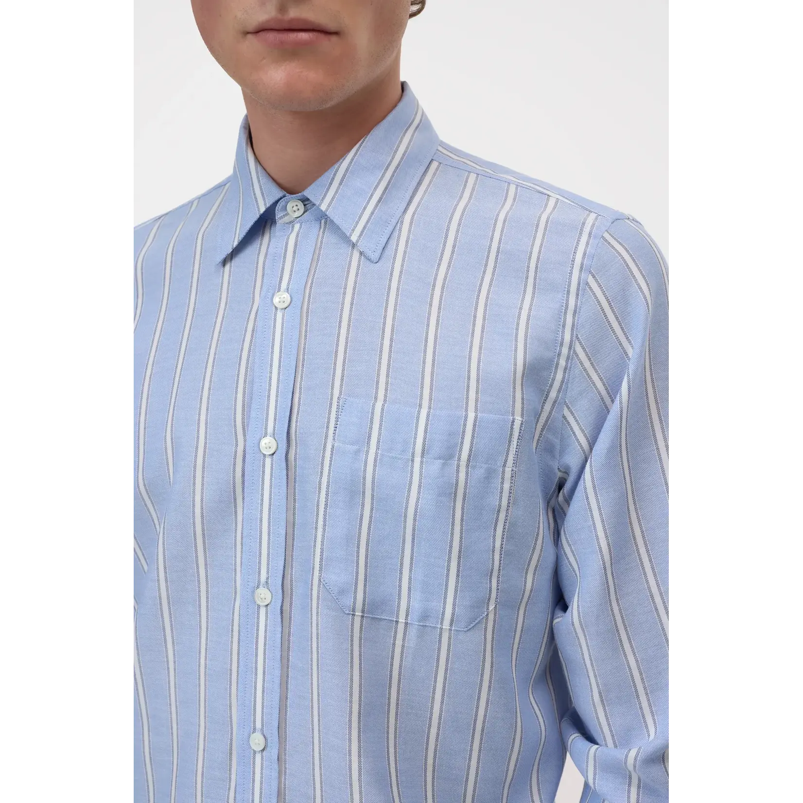 Closed Closed basic striped shirt sky blue