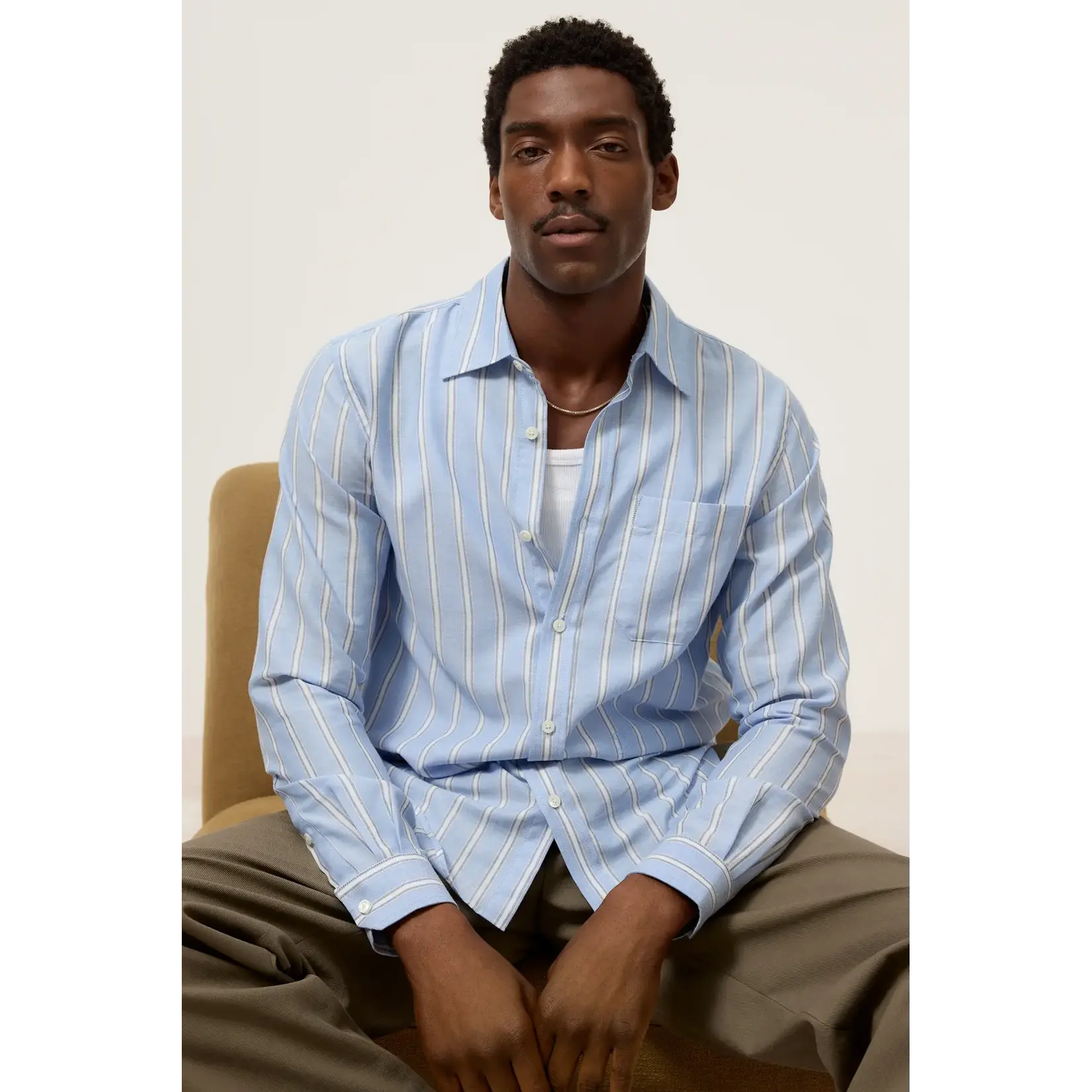Closed Closed basic striped shirt sky blue