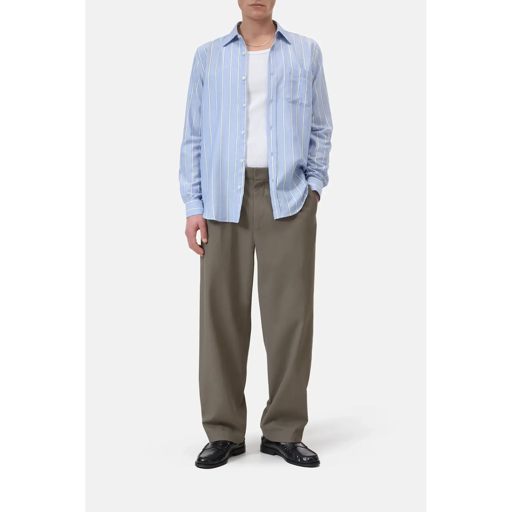 Closed Closed basic striped shirt sky blue