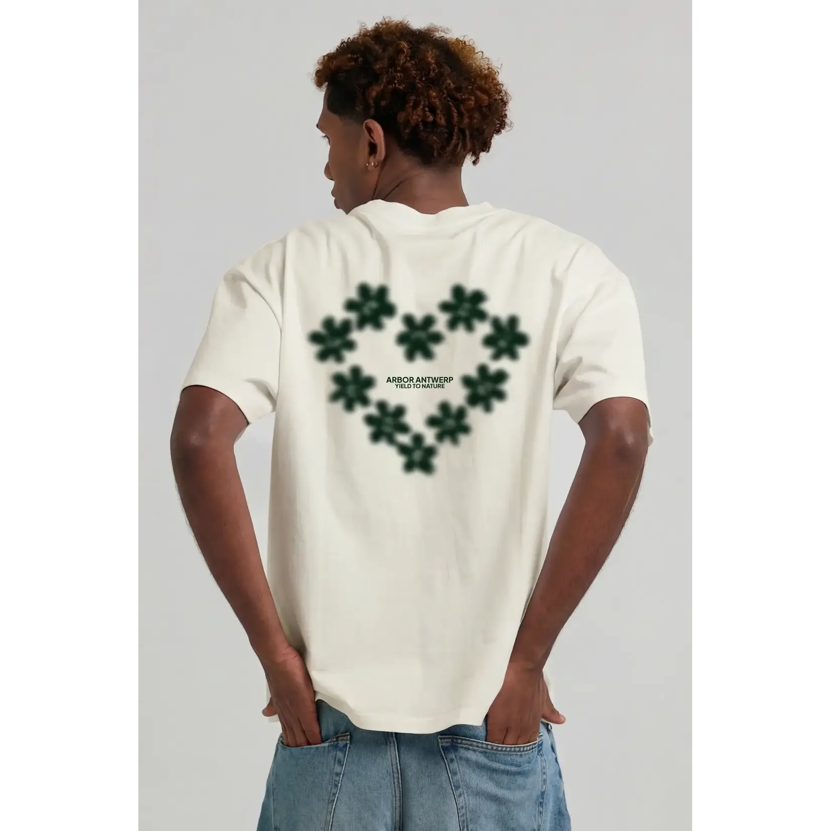 Arbor Antwerp Arbor Faded flower T-shirt cream