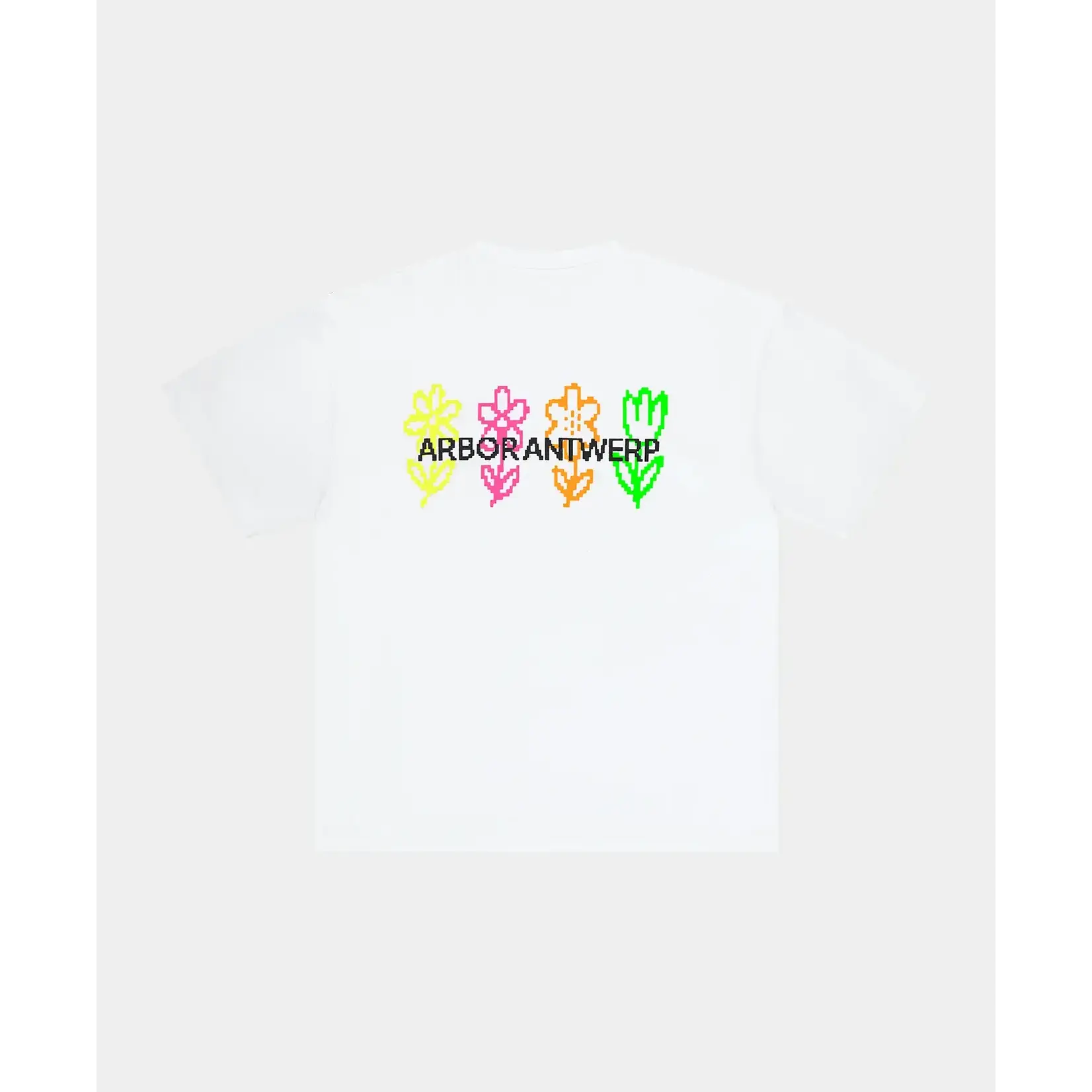 Arbor Antwerp Arbor Pixel Flower T-shirt white