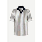 Samsoe & Samsoe Samsoe Samsoe Samac v-neck polo Blue stripe