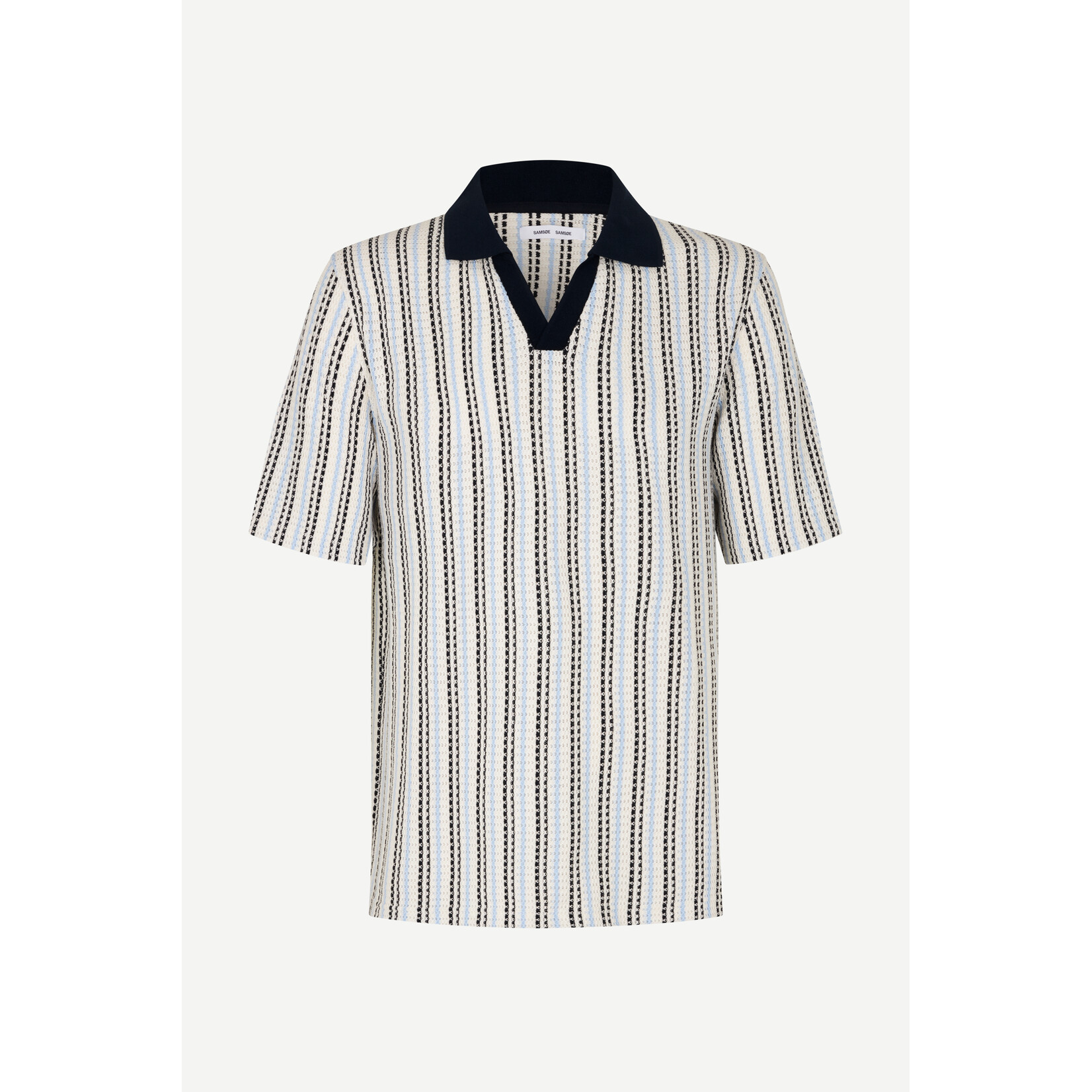 Samsoe & Samsoe Samsoe Samsoe Samac v-neck polo Blue stripe