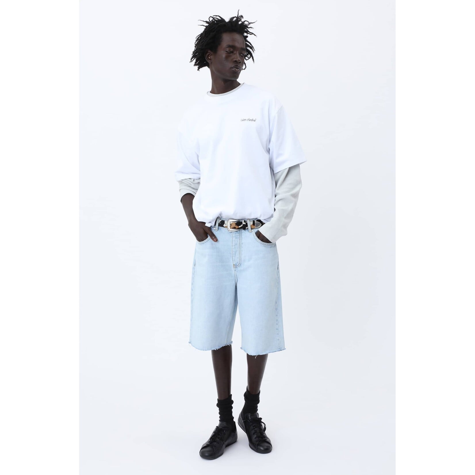 Won Hundred Won Hundred La Italic Logo T-shirt Bright White