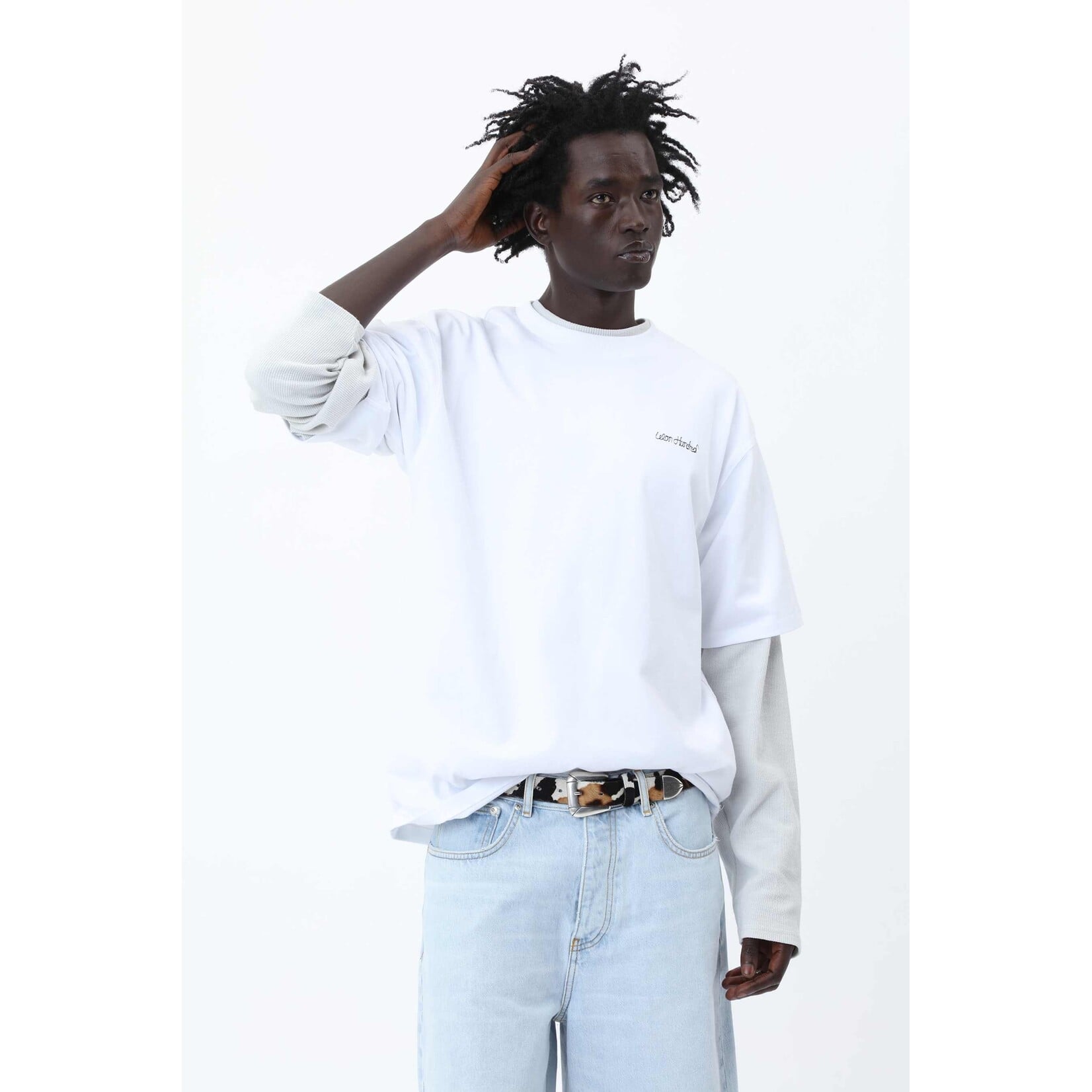 Won Hundred Won Hundred La Italic Logo T-shirt Bright White
