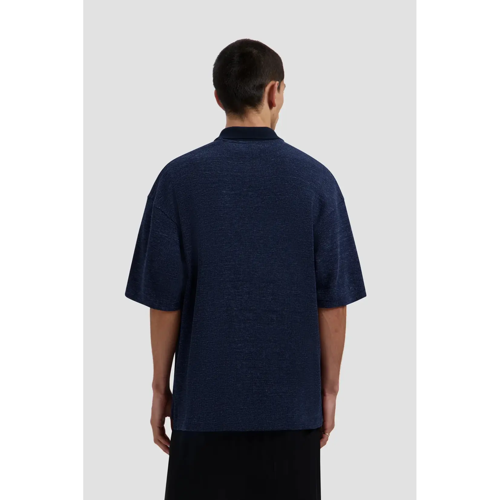 Olaf Hussein Olaf Signature Texture Polo Navy