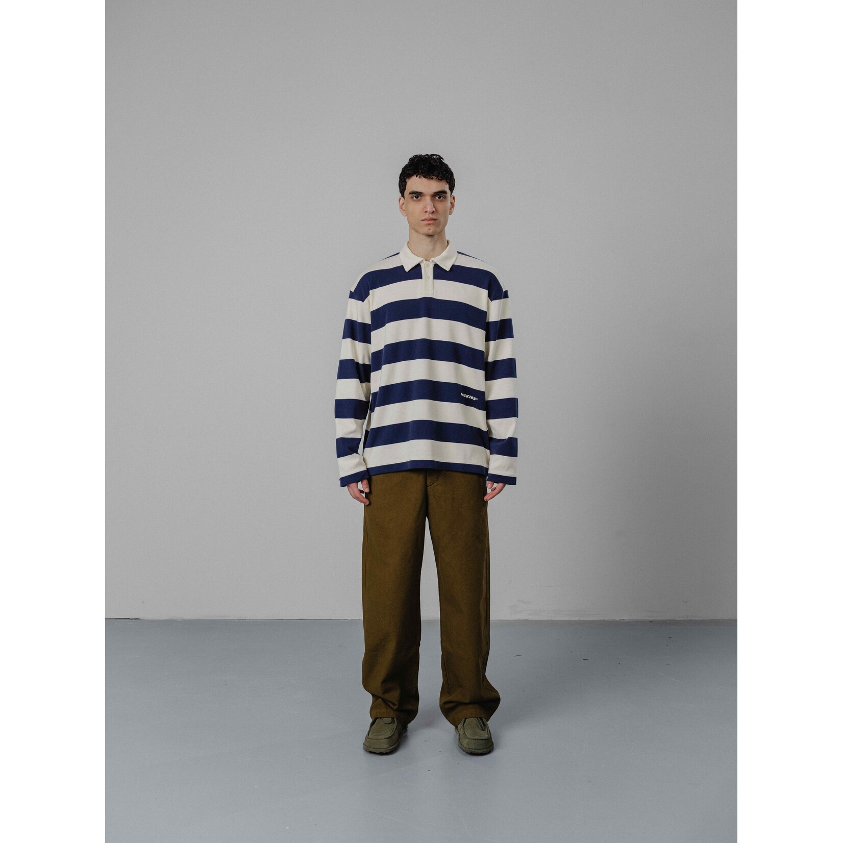 Pockies Underwear Pockies Striped LS polo navy