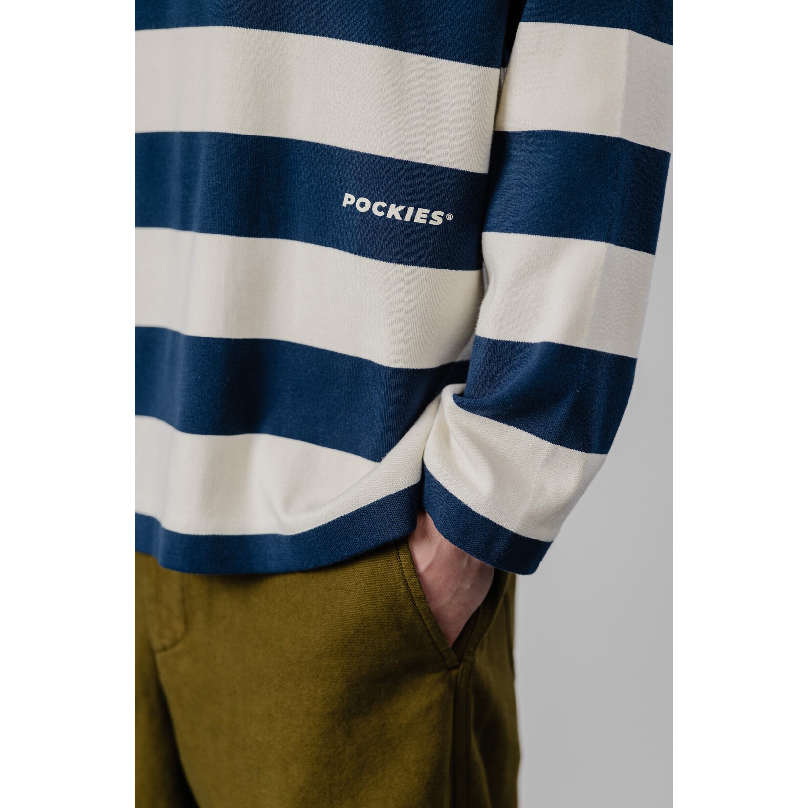 Pockies Underwear Pockies Striped LS polo navy