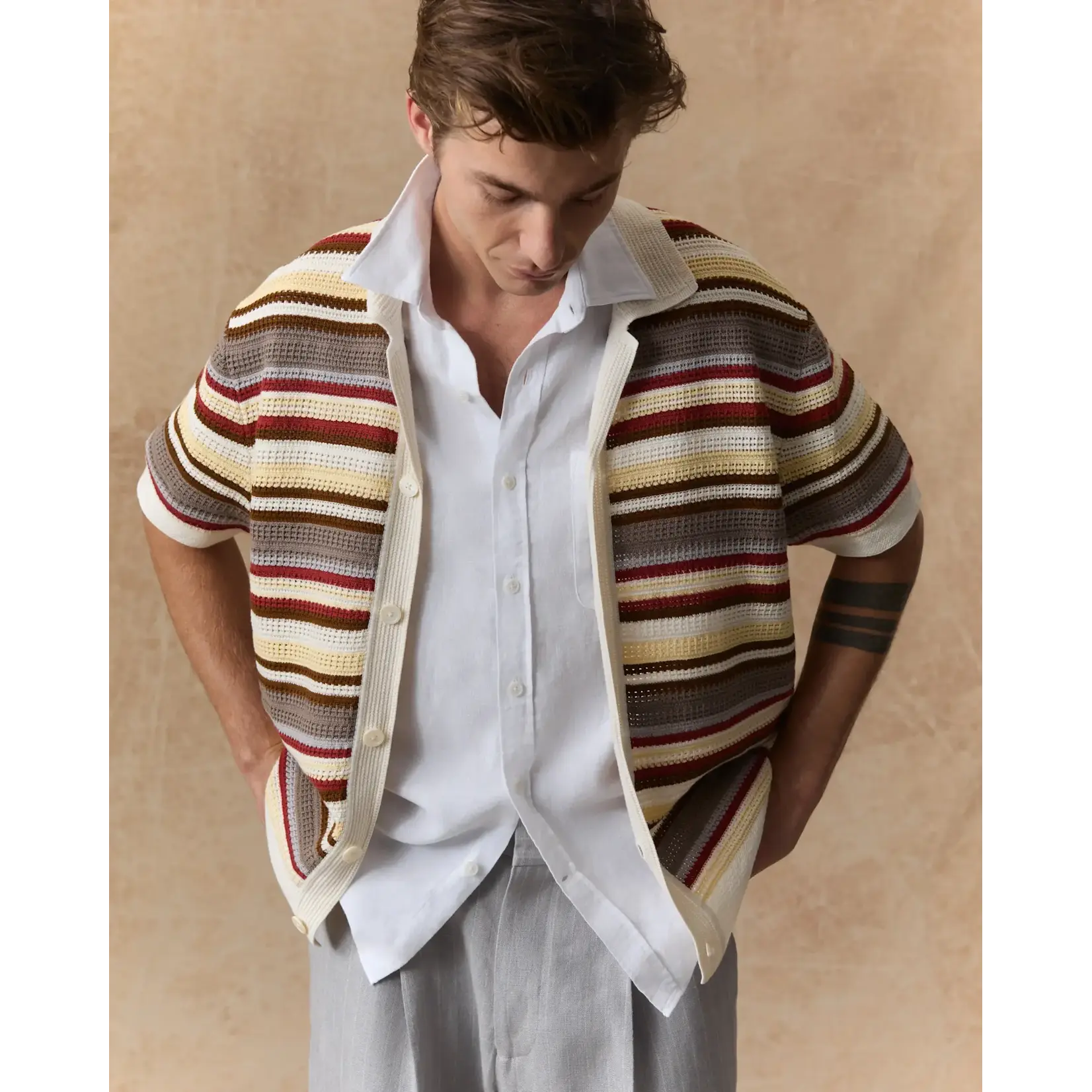 NN07 NN07 Lars Polo Cardigan ivory