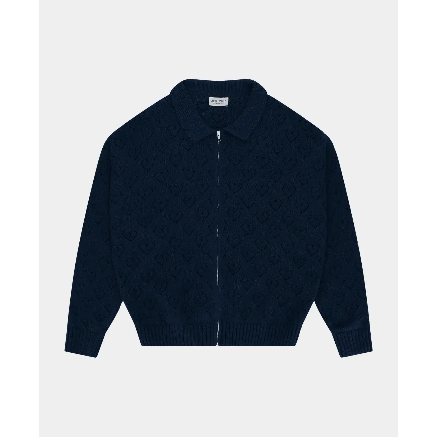 Arbor Antwerp Arbor Heart zip knit blue