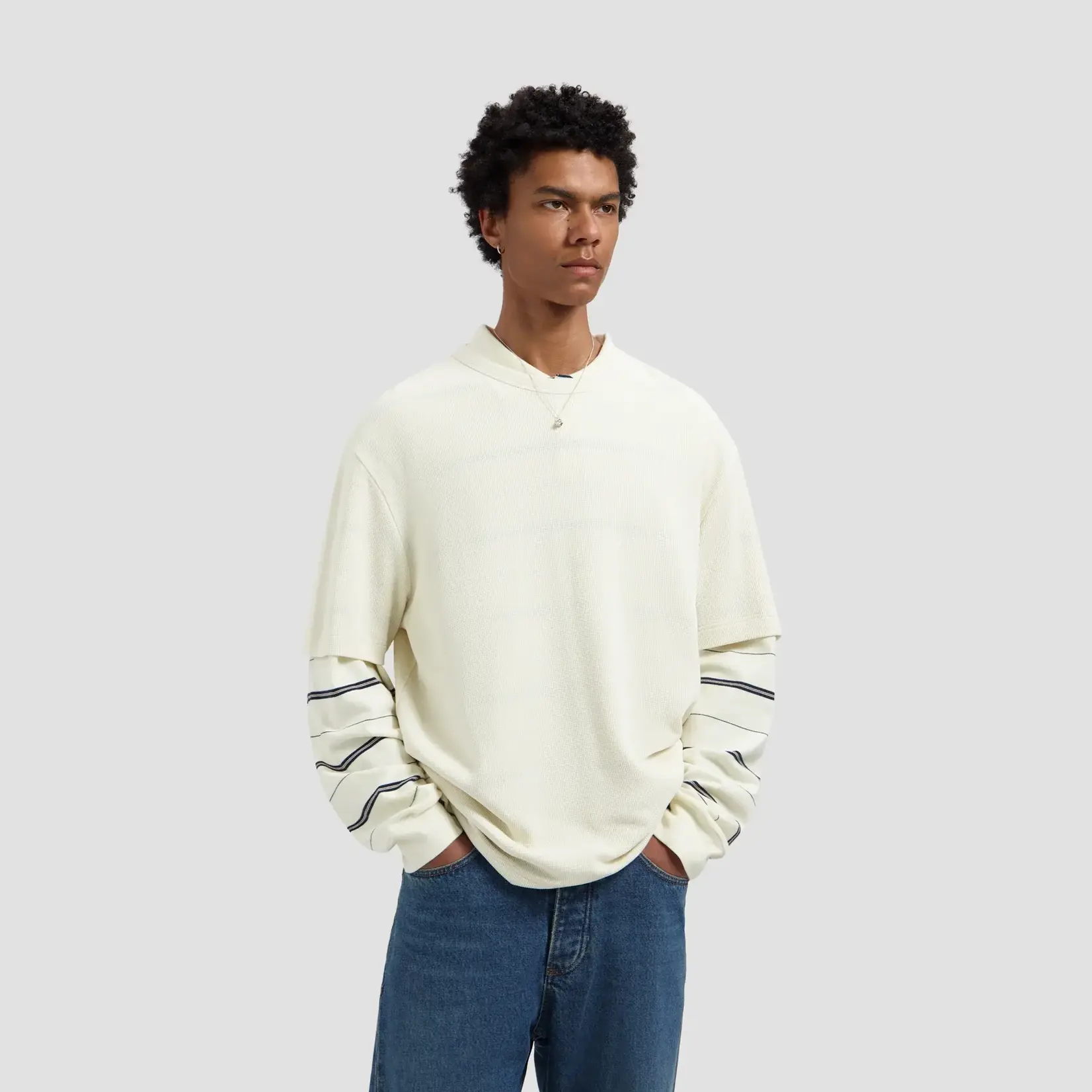 Olaf Hussein Olaf waffle Tee off white