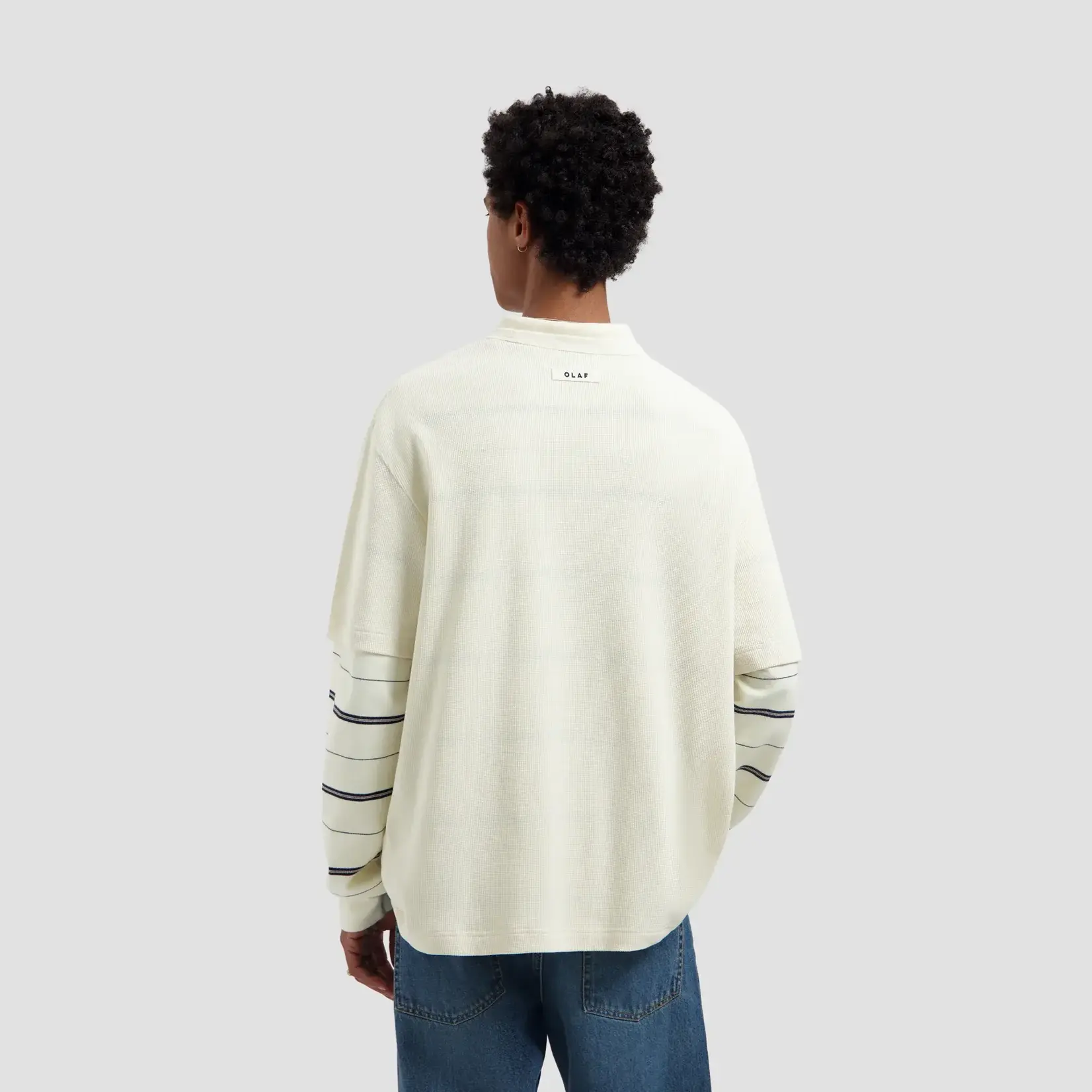 Olaf Hussein Olaf waffle Tee off white