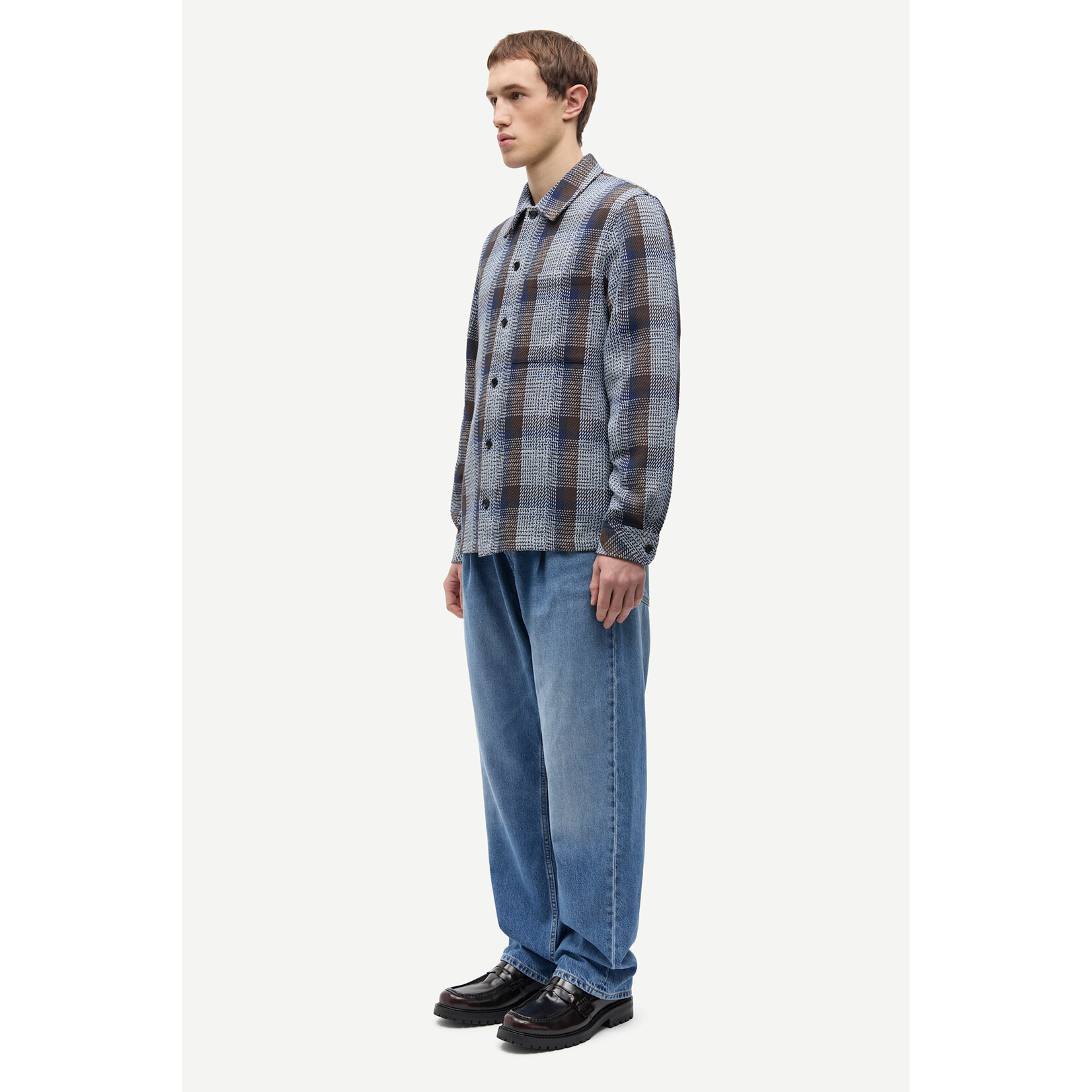 Samsoe & Samsoe Samsoe Samsoe Sataka JB Overshirt Brown Mel. Ch.