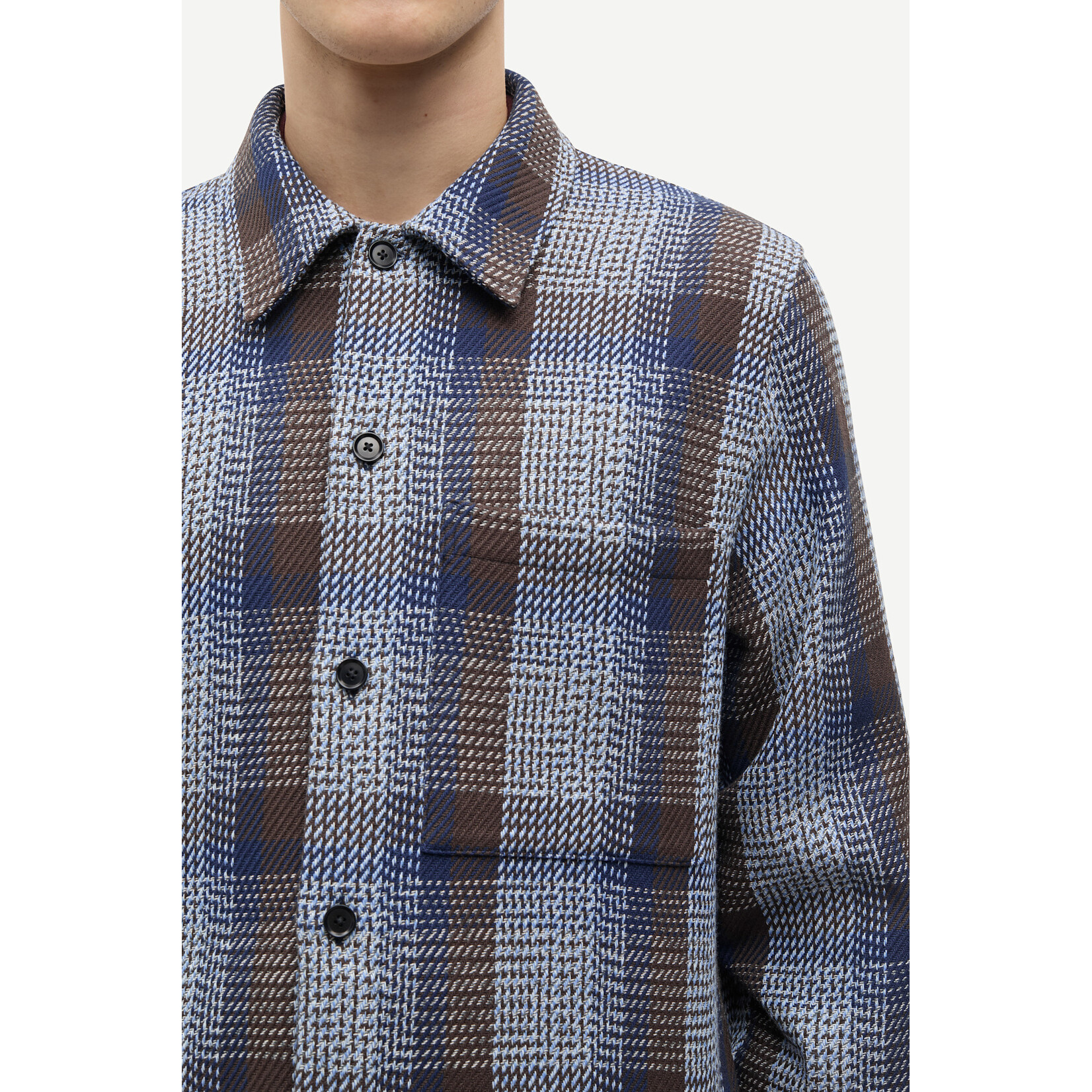 Samsoe & Samsoe Samsoe Samsoe Sataka JB Overshirt Brown Mel. Ch.