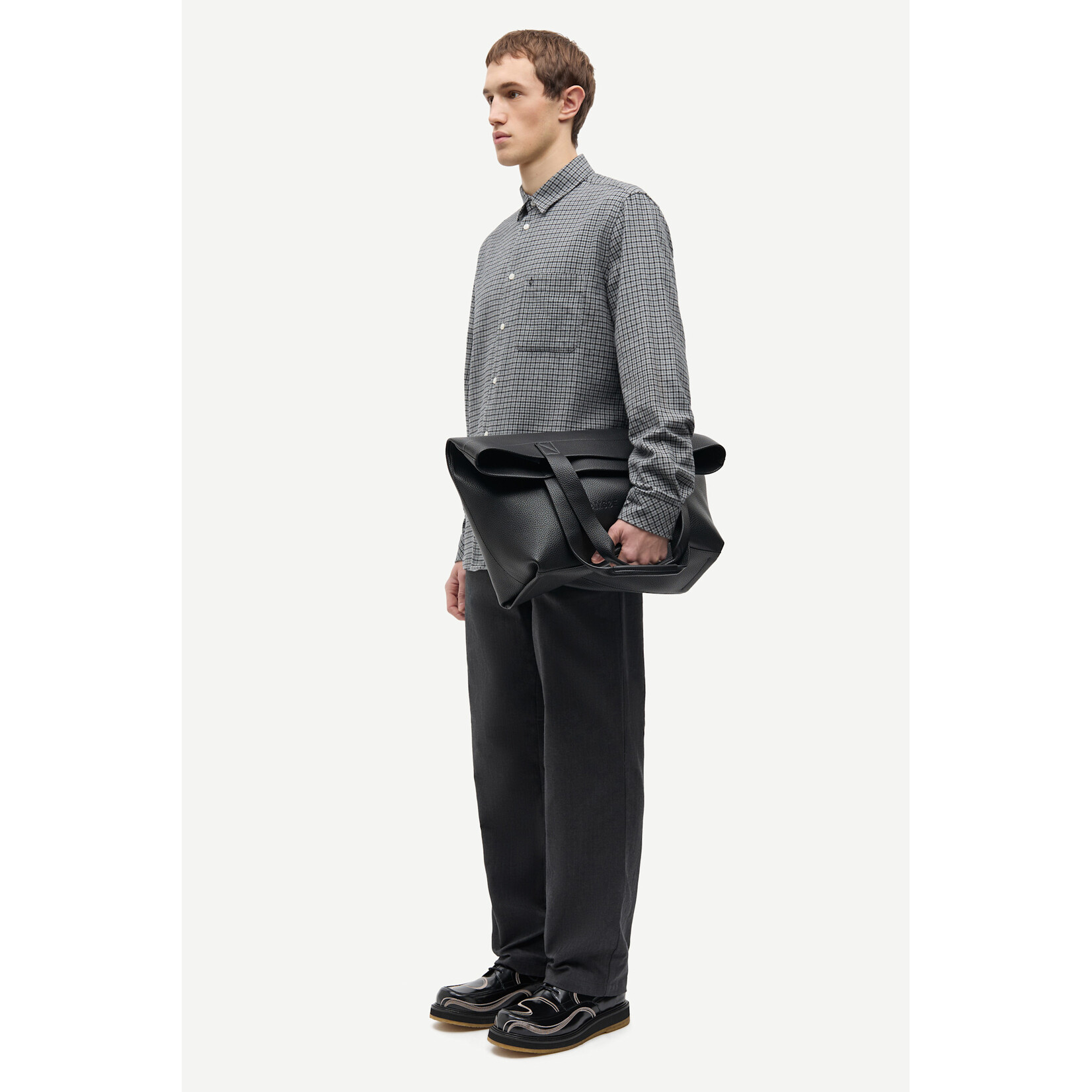 Samsoe & Samsoe Samsoe Samsoe Saliam NJ Shirt Grey Mel. Ch.