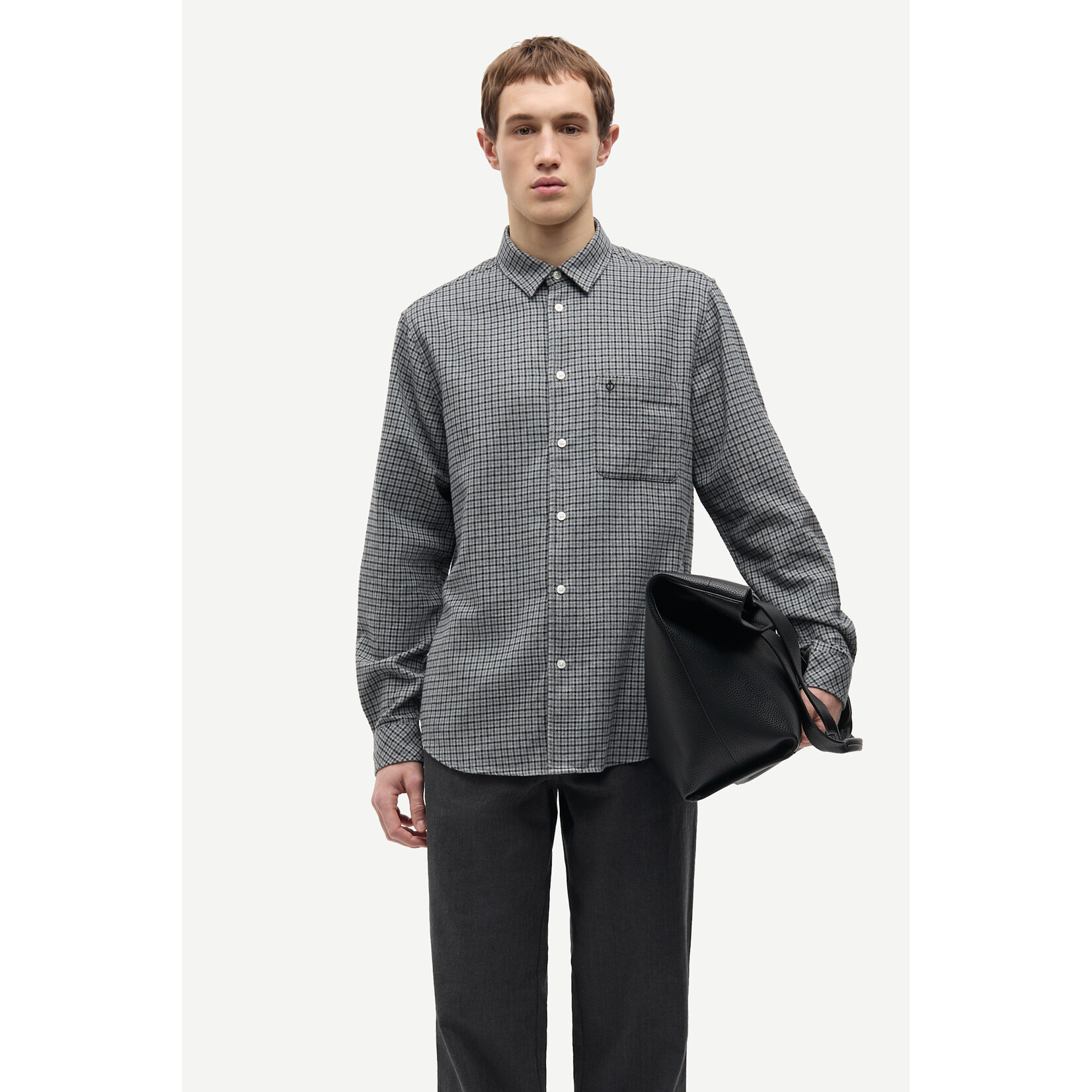 Samsoe & Samsoe Samsoe Samsoe Saliam NJ Shirt Grey Mel. Ch.