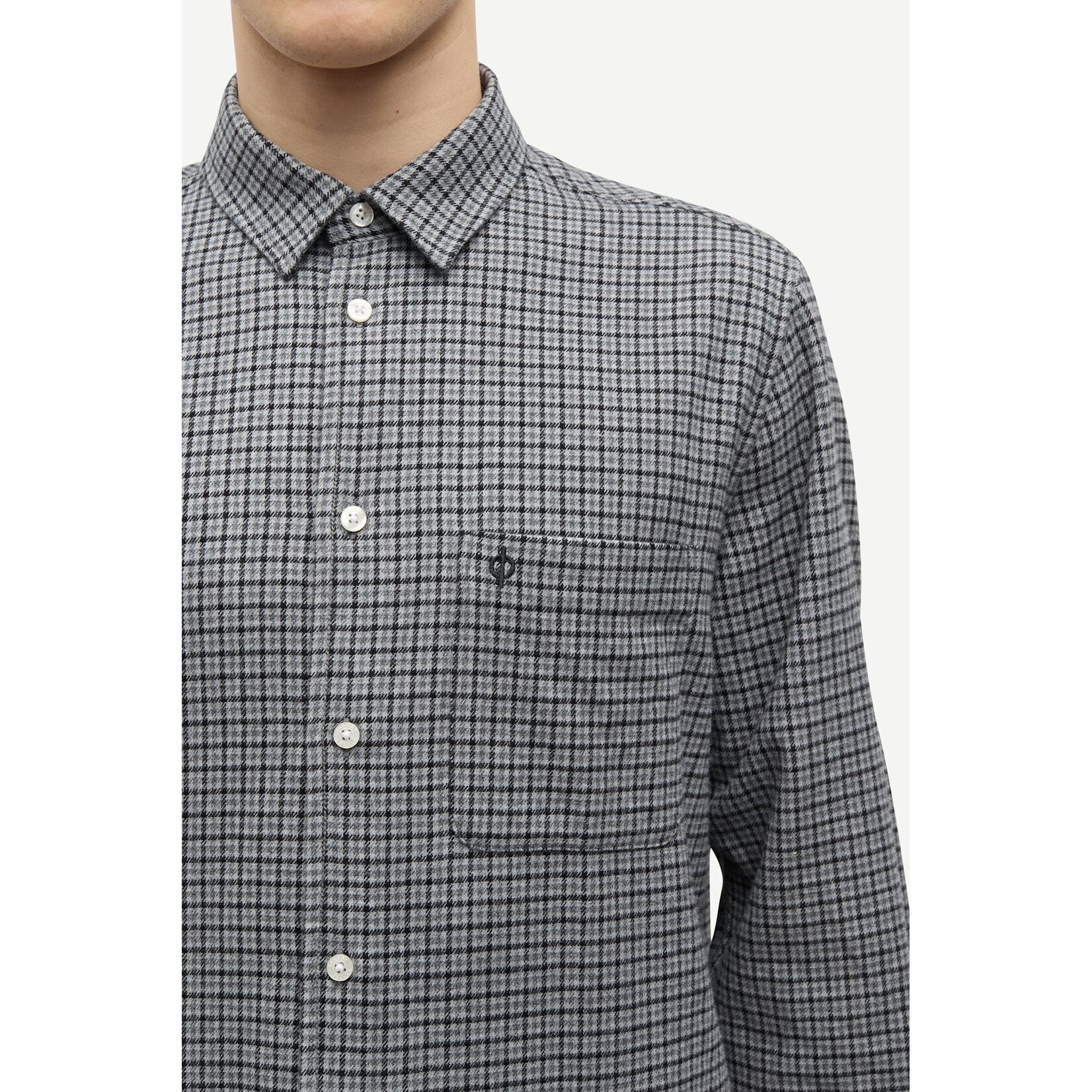 Samsoe & Samsoe Samsoe Samsoe Saliam NJ Shirt Grey Mel. Ch.