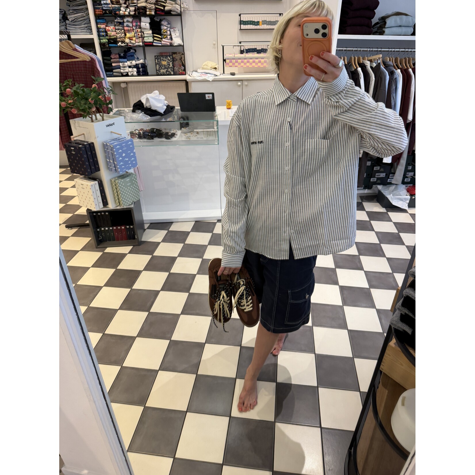Arbor Antwerp Arbor Green Striped shirt