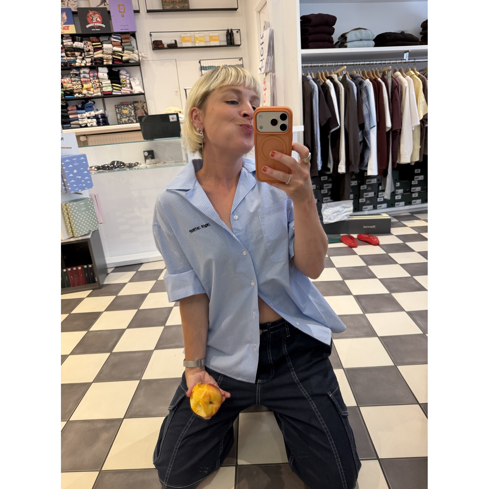 Arbor Antwerp Arbor Boxy Blue shirt