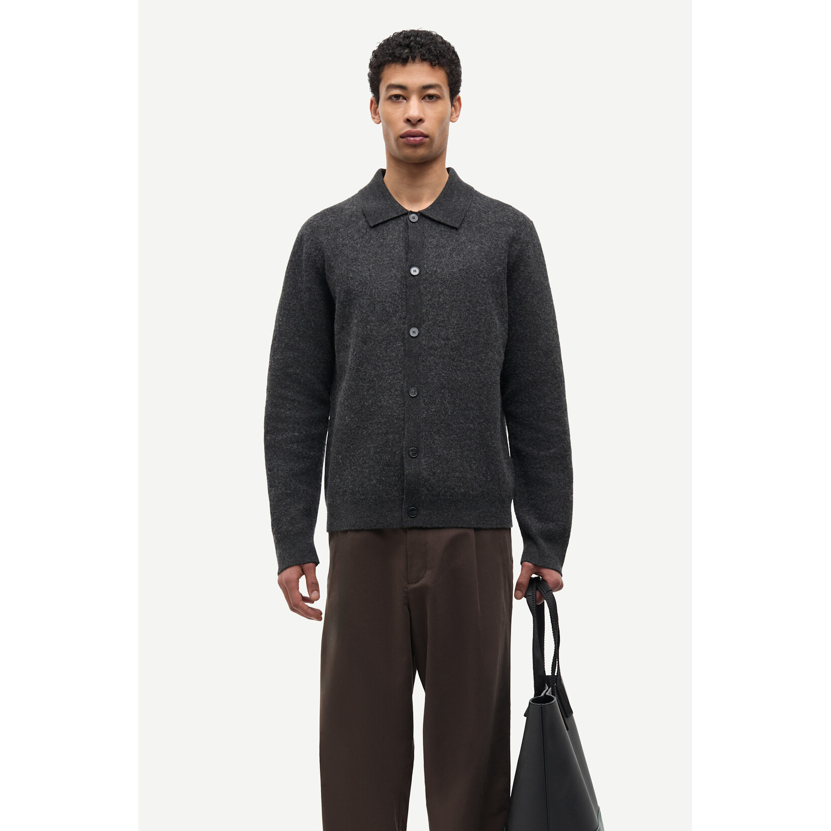 Samsoe & Samsoe Samsoe Samsoe Sarichard cardigan dark grey mel