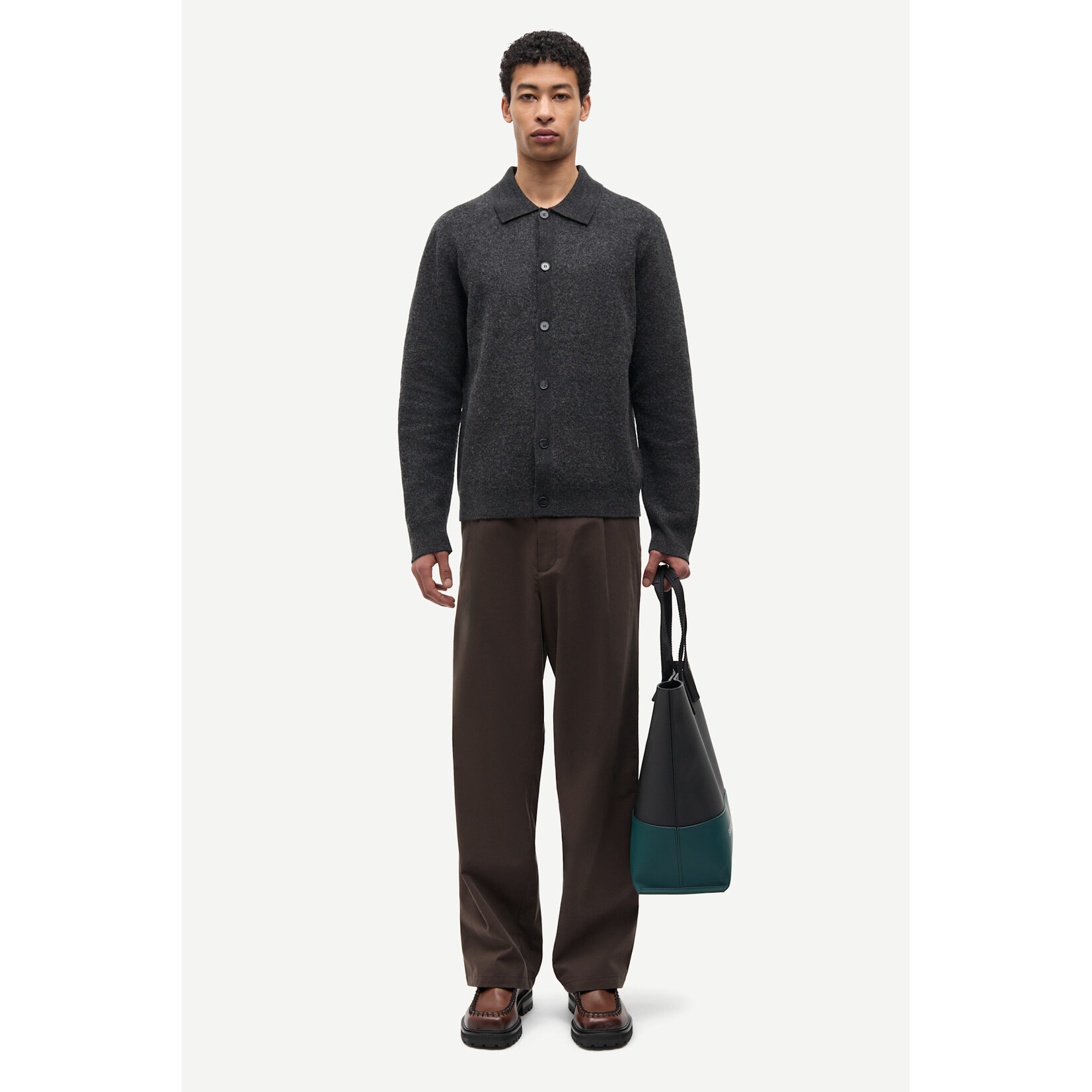 Samsoe & Samsoe Samsoe Samsoe Sarichard cardigan dark grey mel